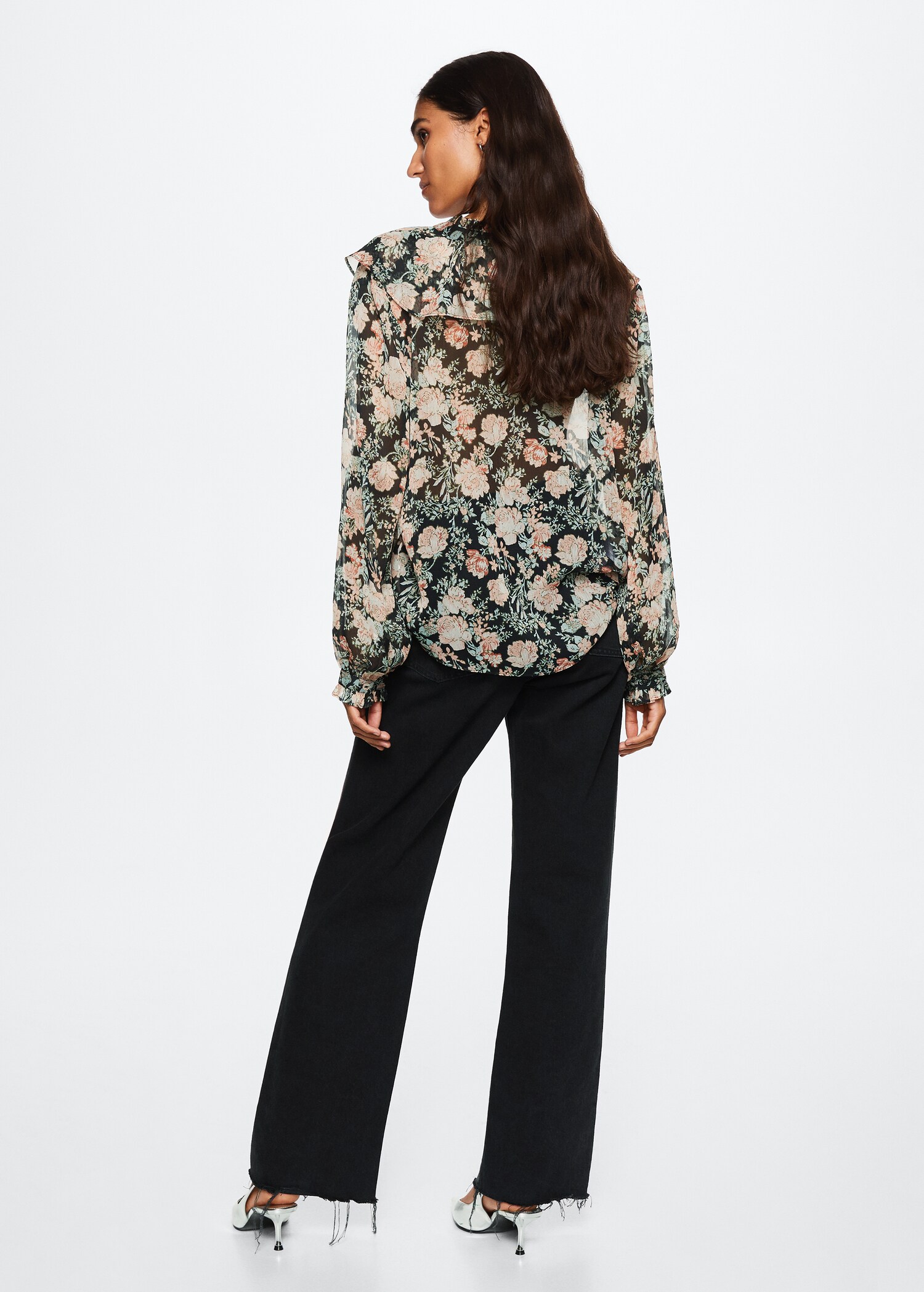 Bluse mit Blumenmuster - Rückseite des Artikels