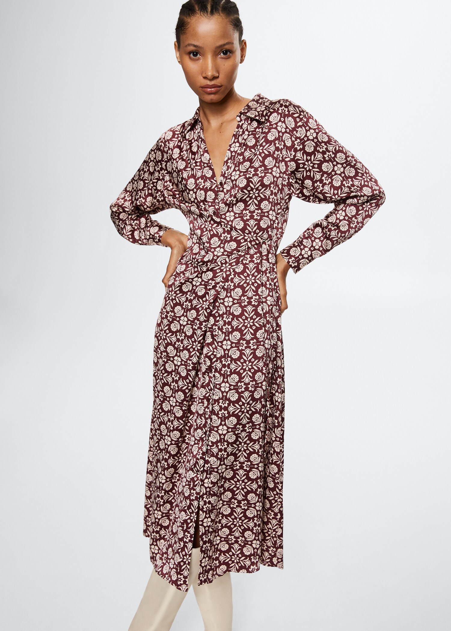 Flowy flower printed dress - Medium plane