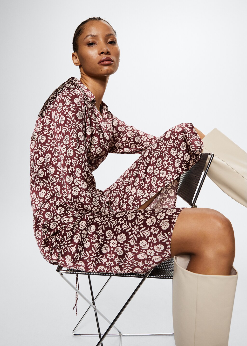 Flowy flower printed dress