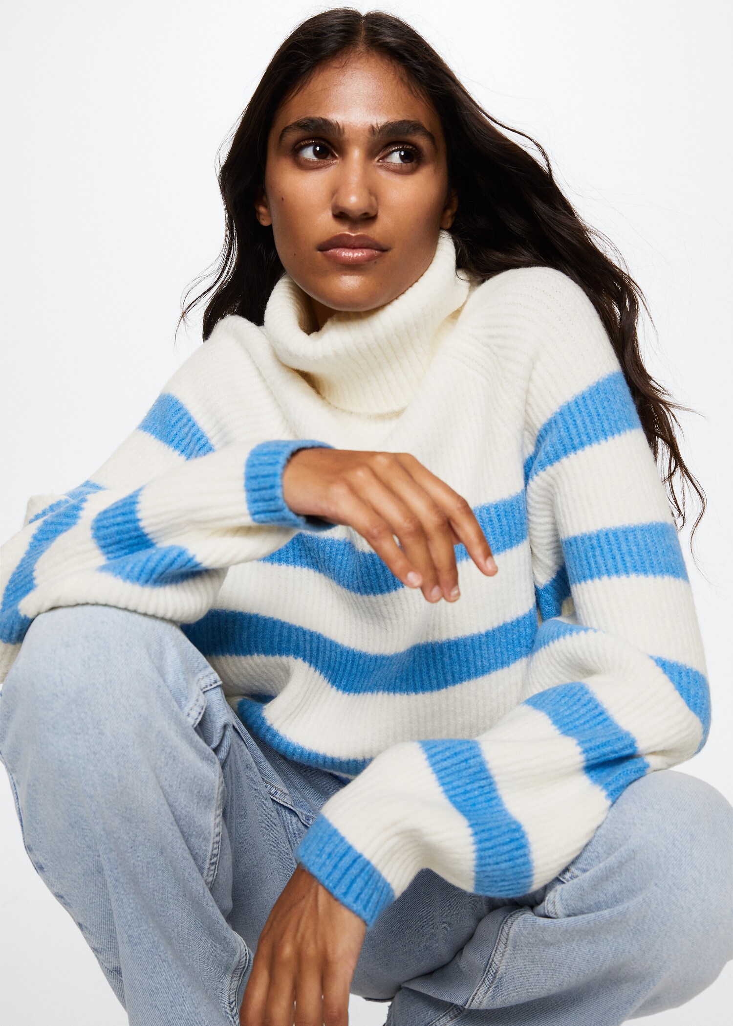 Gestreifter Rollkragenpullover - Detail des Artikels 1