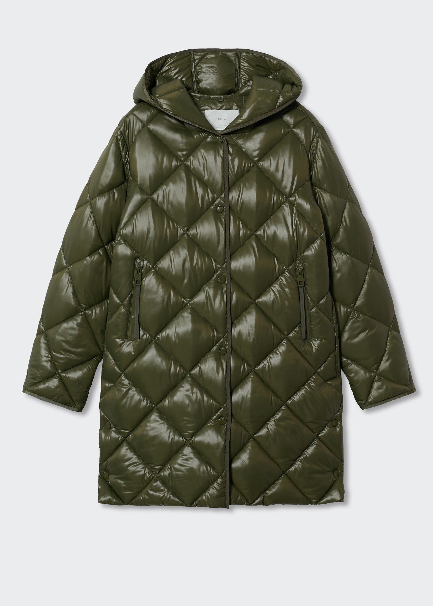 Hood quilted coat - Article without model