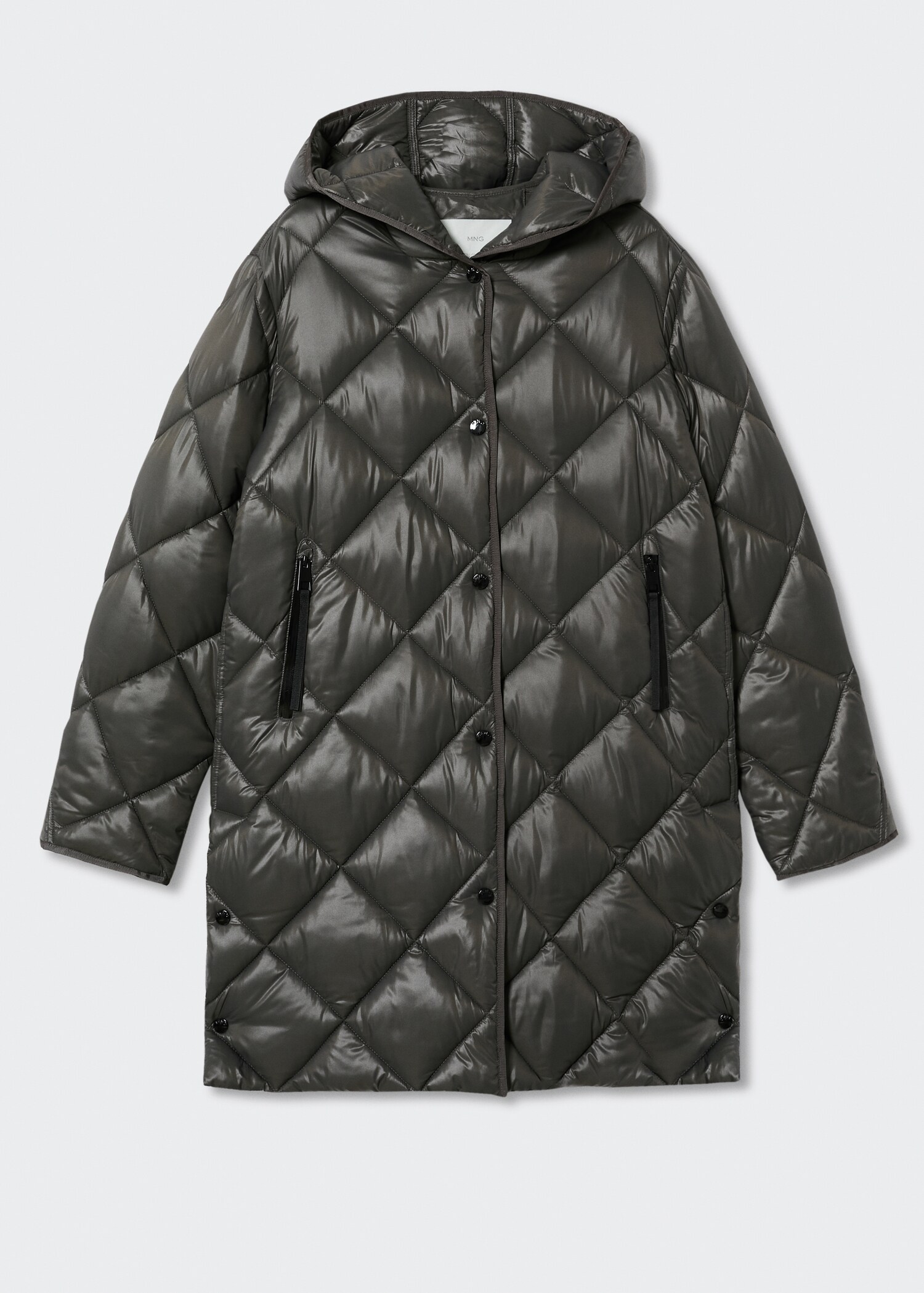 Hood quilted coat - Article without model