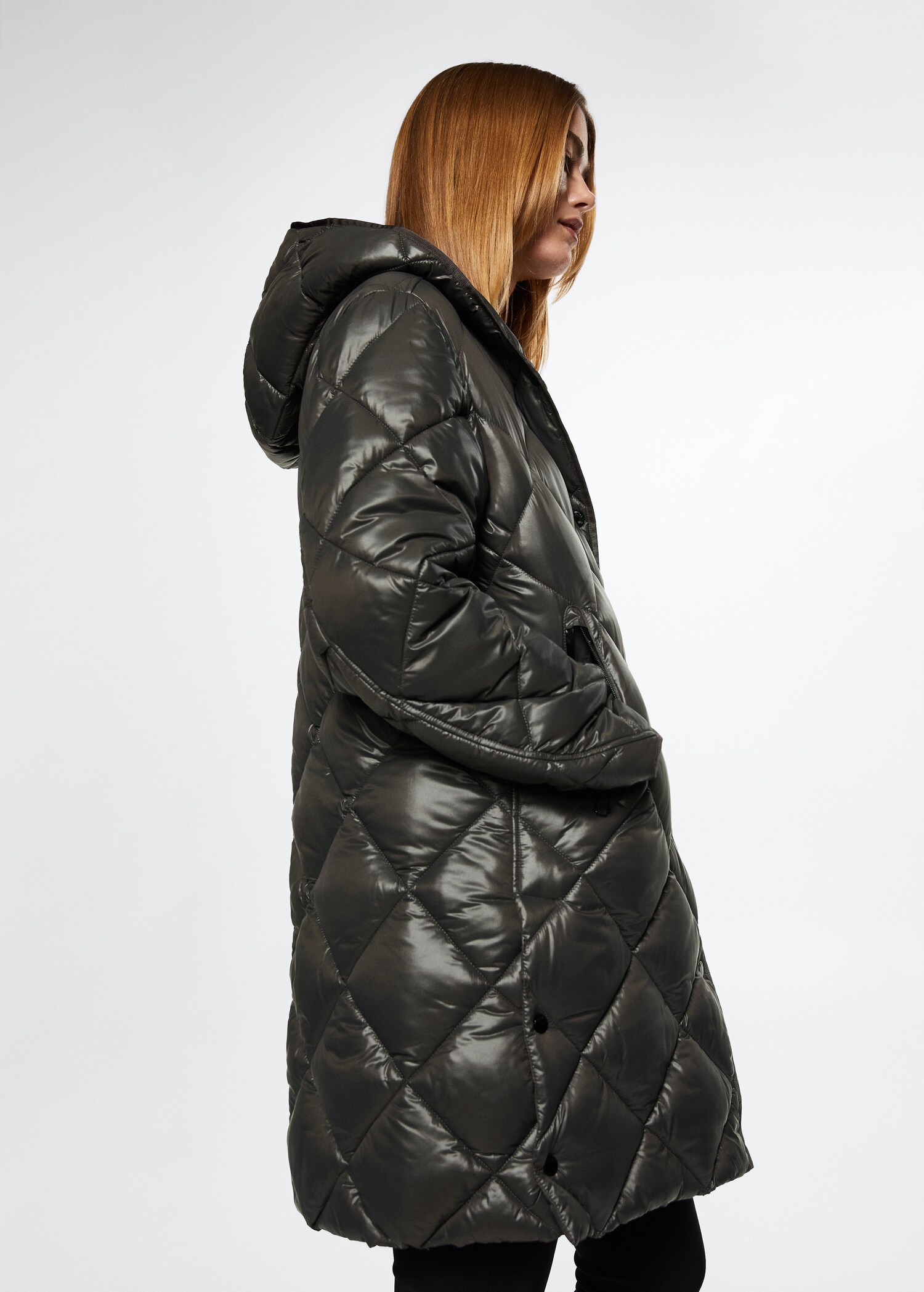 Hood quilted coat - Details of the article 6