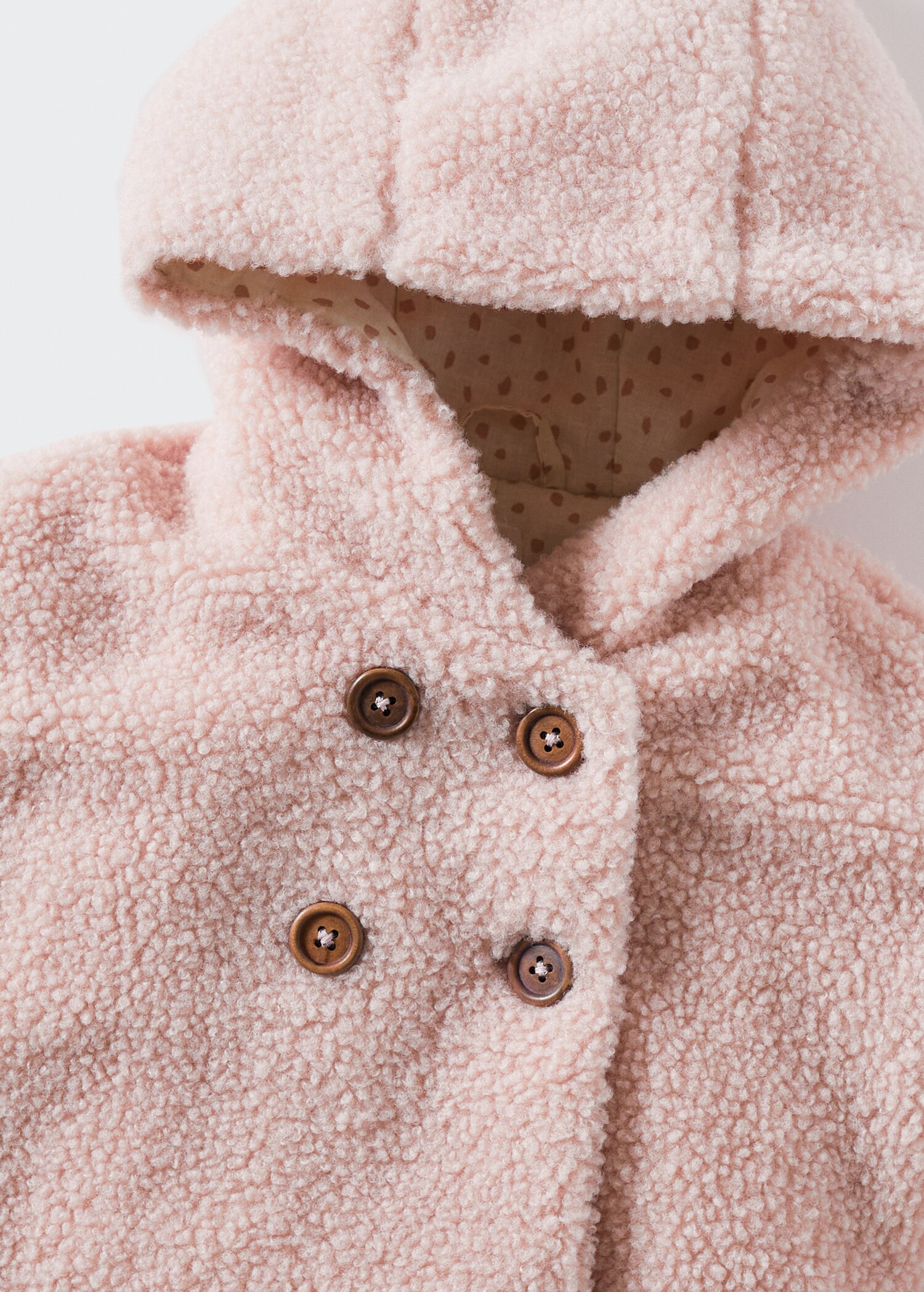 Shearling-effect hooded coat - Details of the article 8
