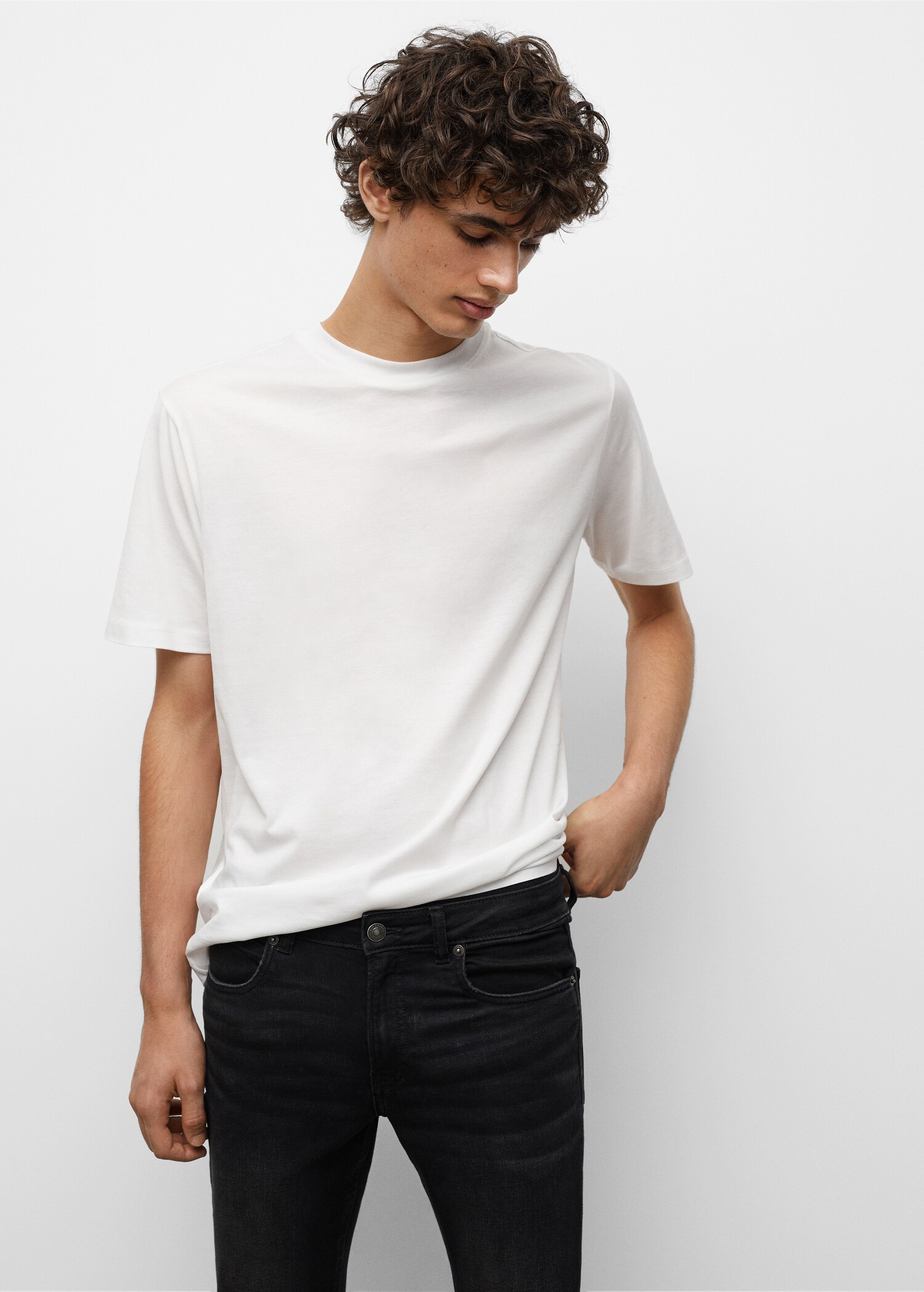 Ripped details skinny-fit jeans - Medium plane
