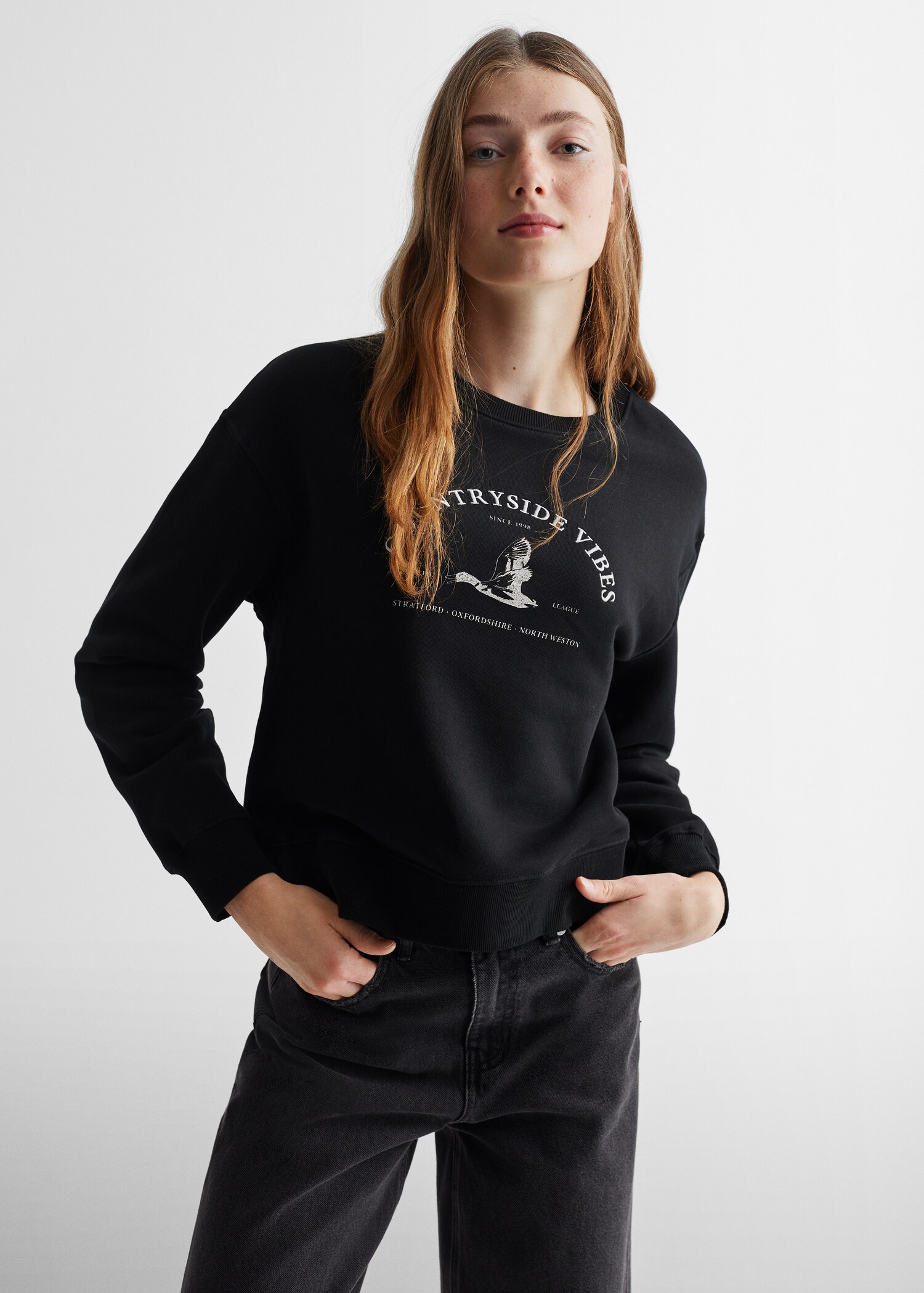 Message cotton sweatshirt - Medium plane