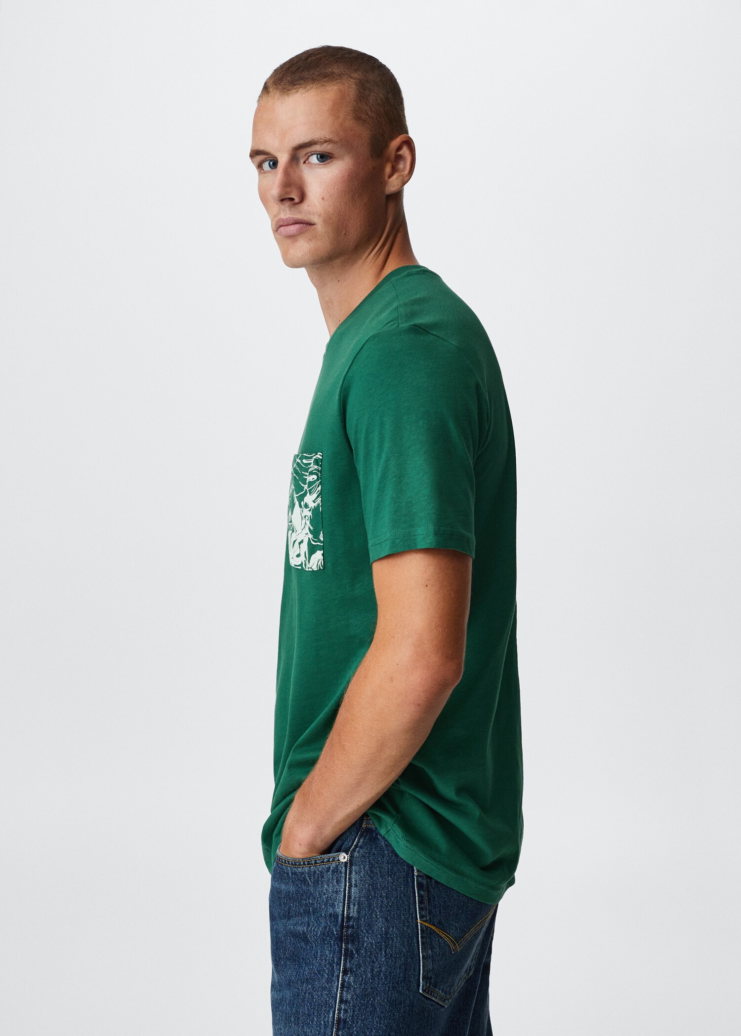 Printed pocket T-shirt - Details of the article 6