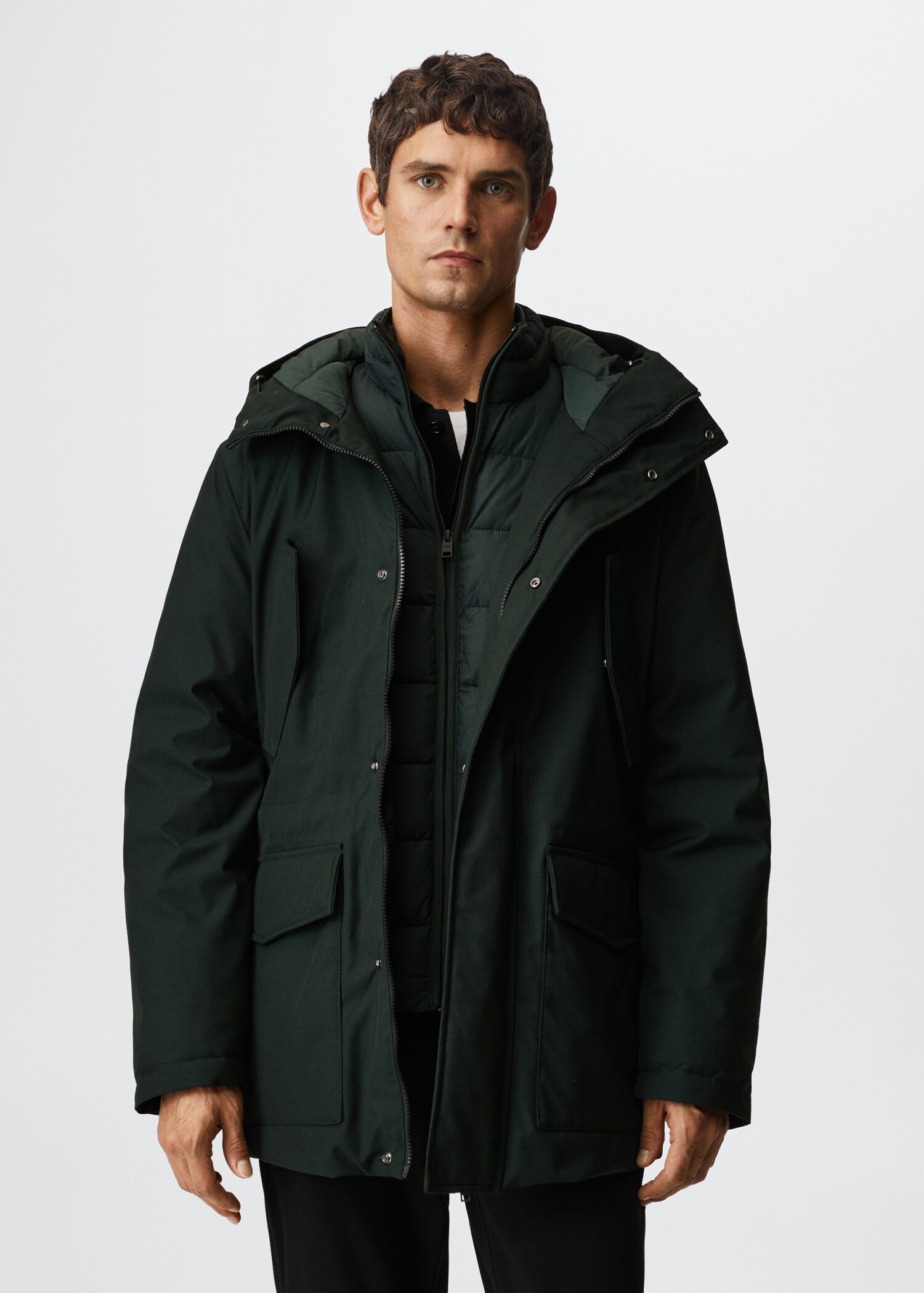 Wasserdichter Steppanorak - Mittlere Ansicht