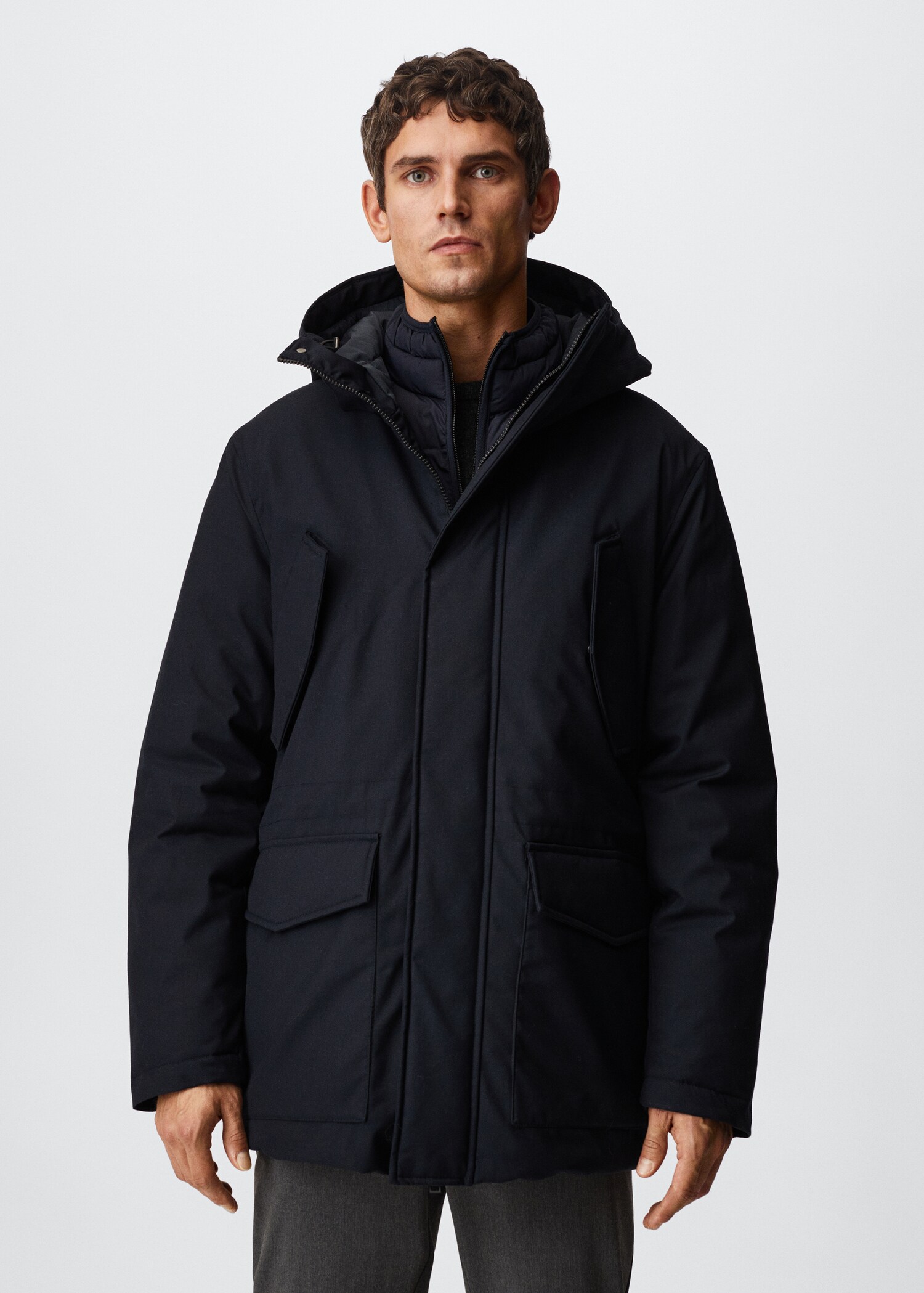Wasserdichter Steppanorak - Mittlere Ansicht