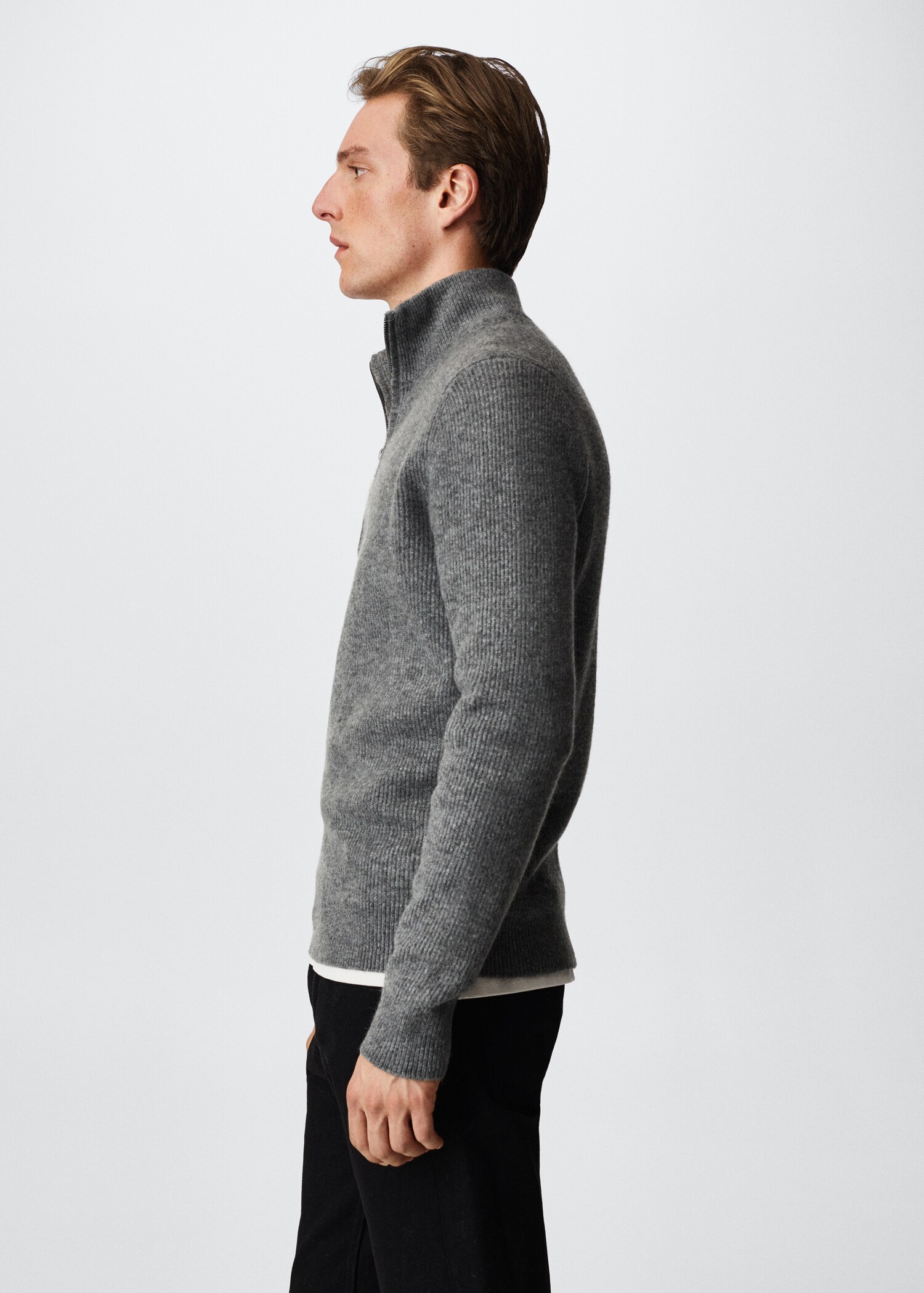 Zipped high collar sweater - Details of the article 2