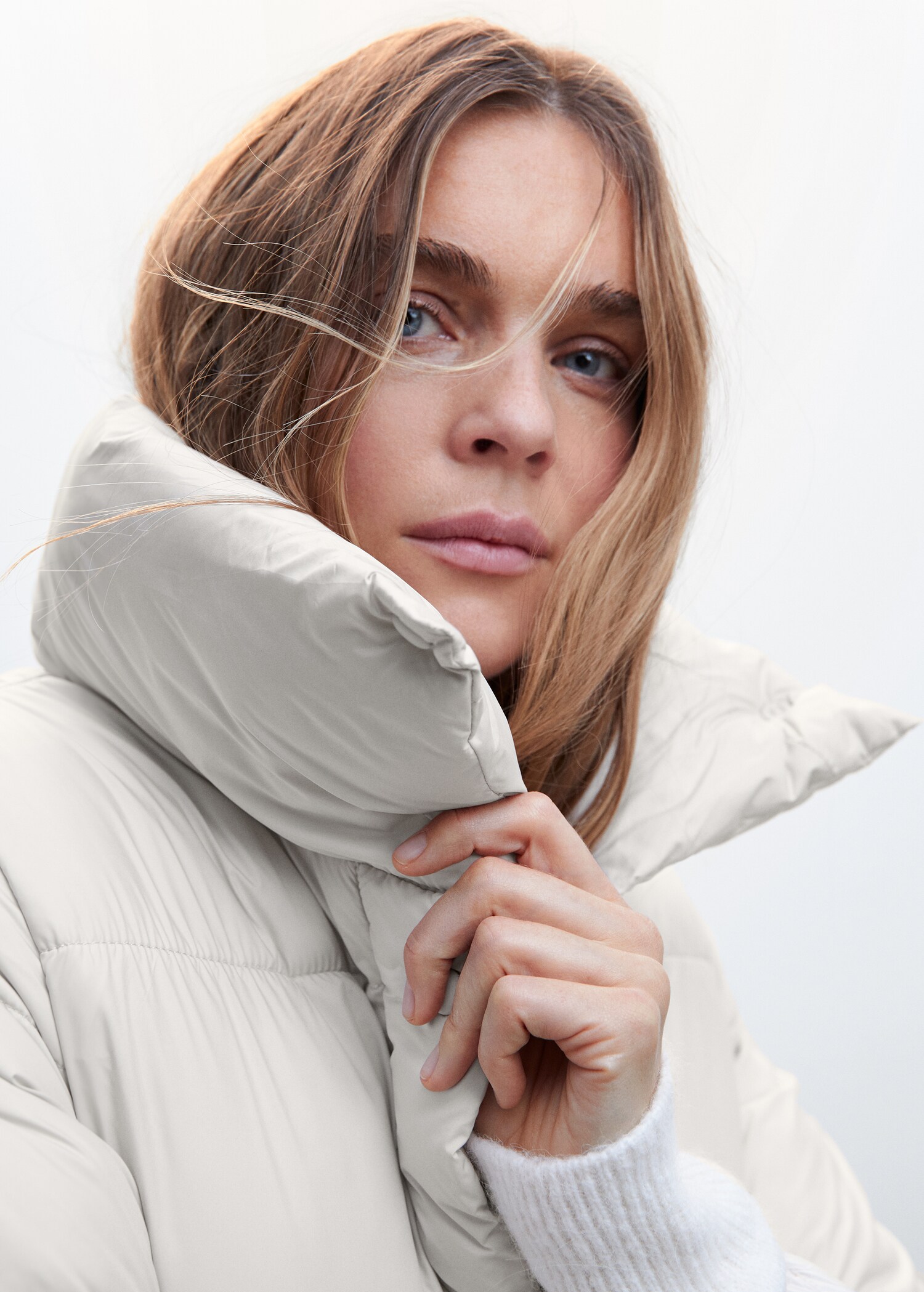 Belt quilted coat - Details of the article 1