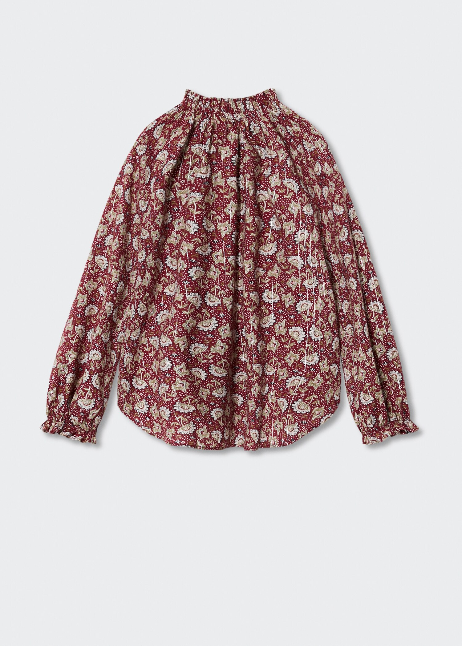 Floral cotton blouse - Reverse of the article