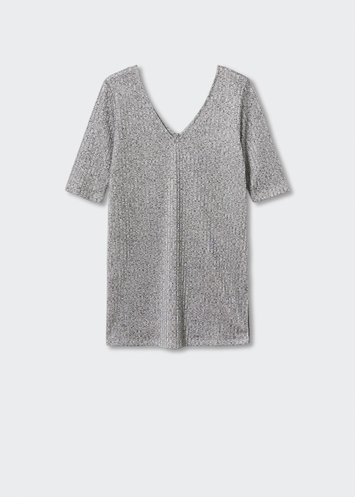 Ribbed V-neck T-shirt - Article without model