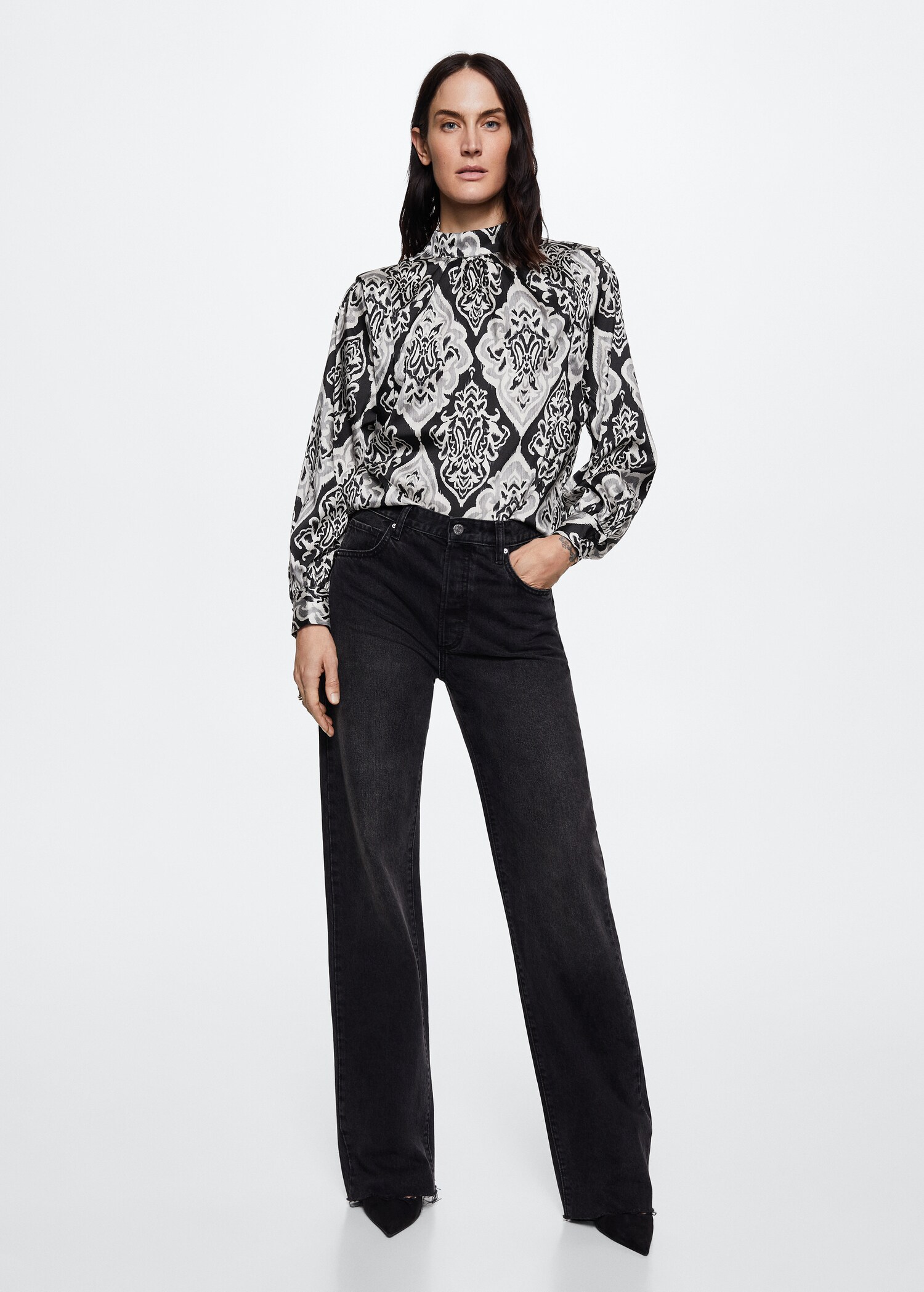 Blouse imprimée col montant - Détail de l'article 6