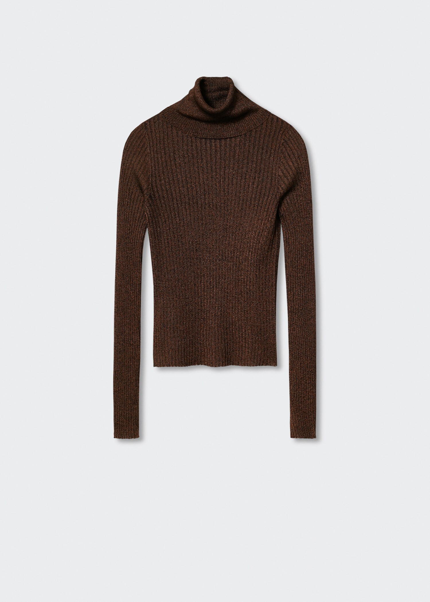 Pullover lurex ribbed turtleneck - Article without model