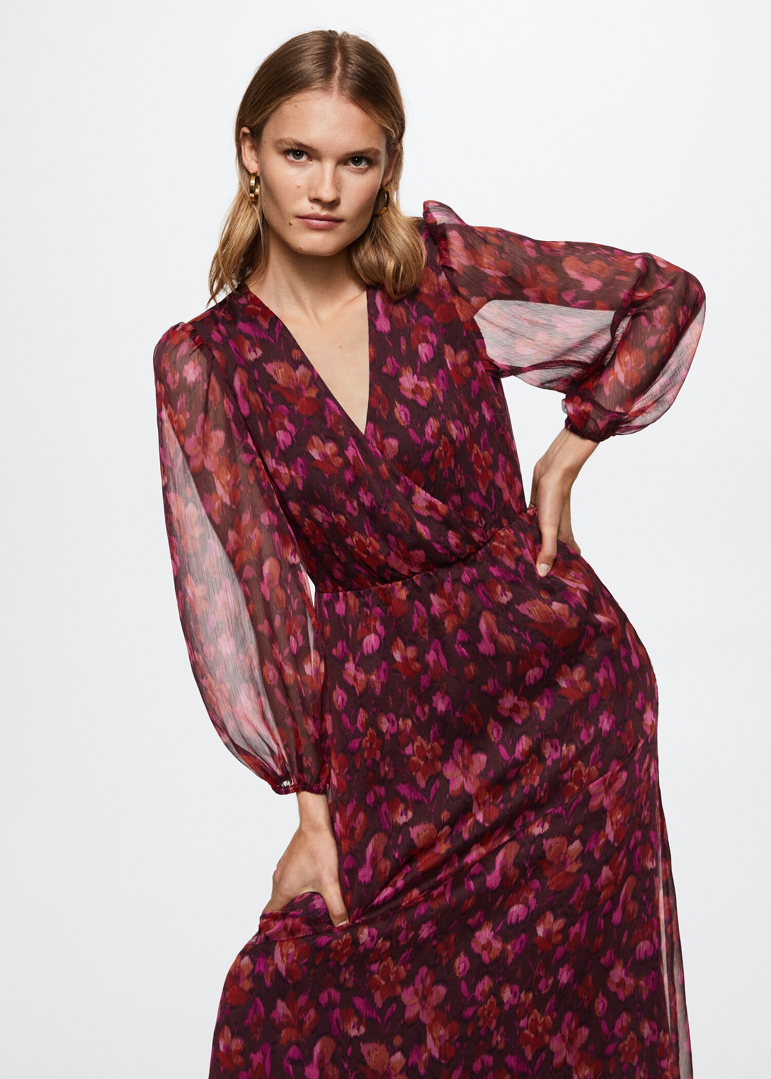 Flowy flower printed dress - Medium plane
