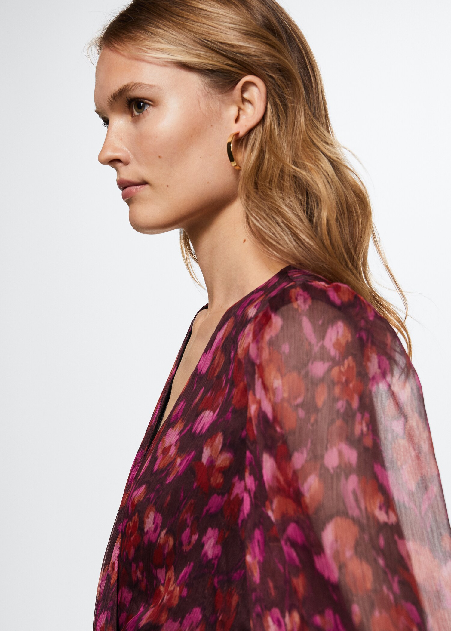 Flowy flower printed dress - Details of the article 1