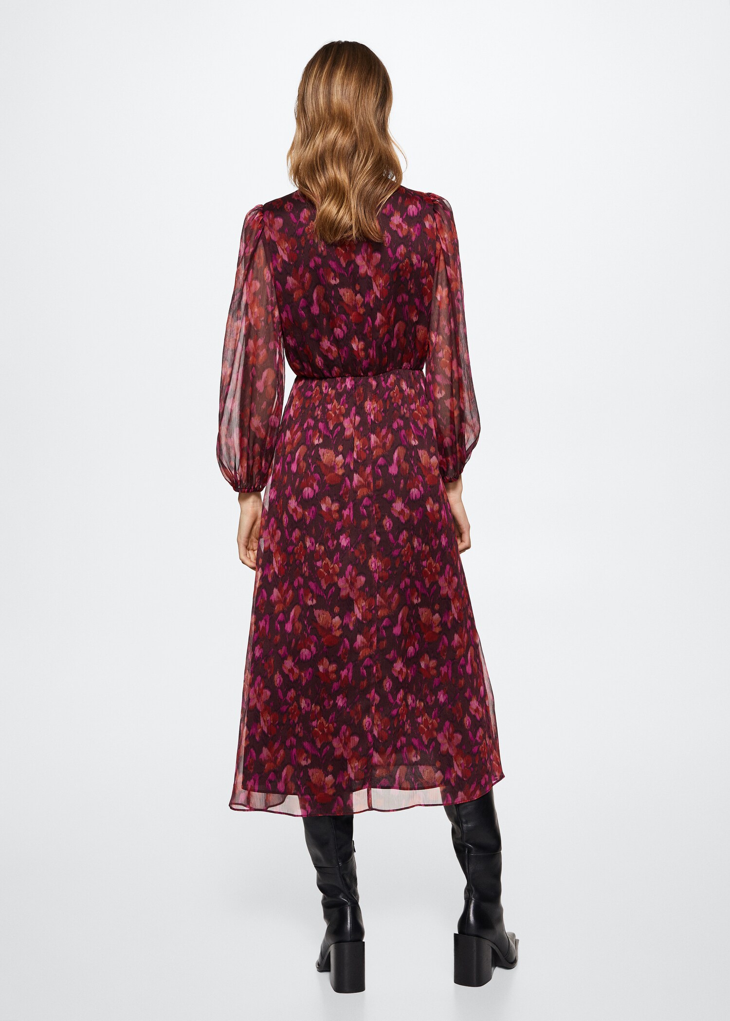 Flowy flower printed dress - Reverse of the article