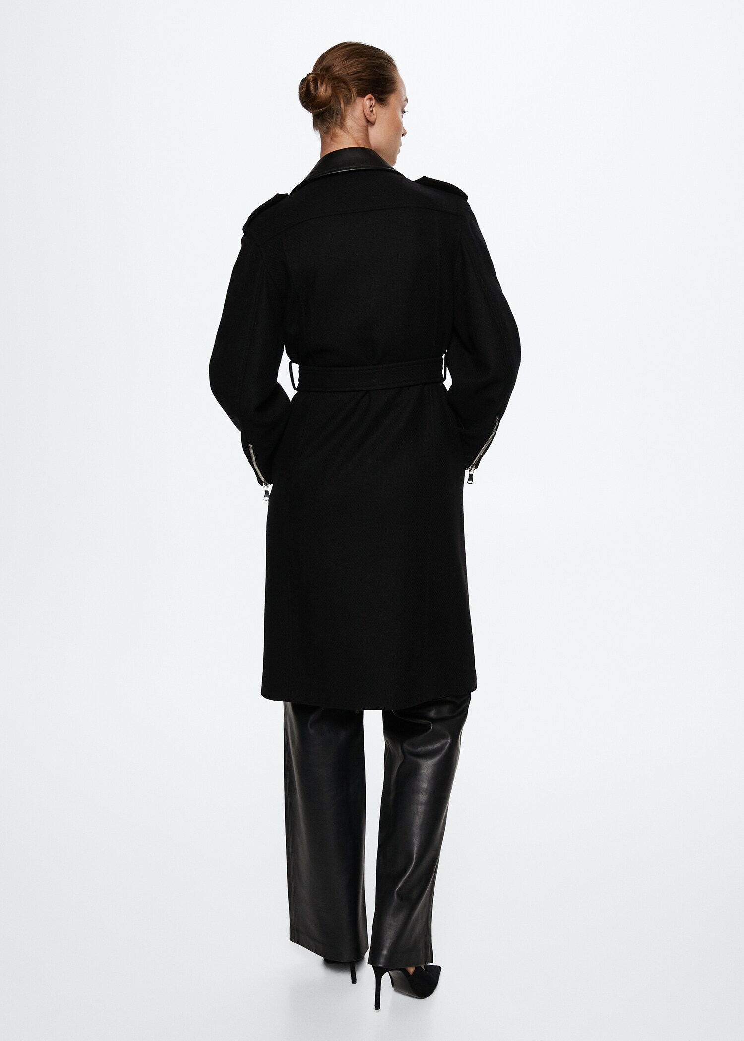 Wool biker coat - Reverse of the article