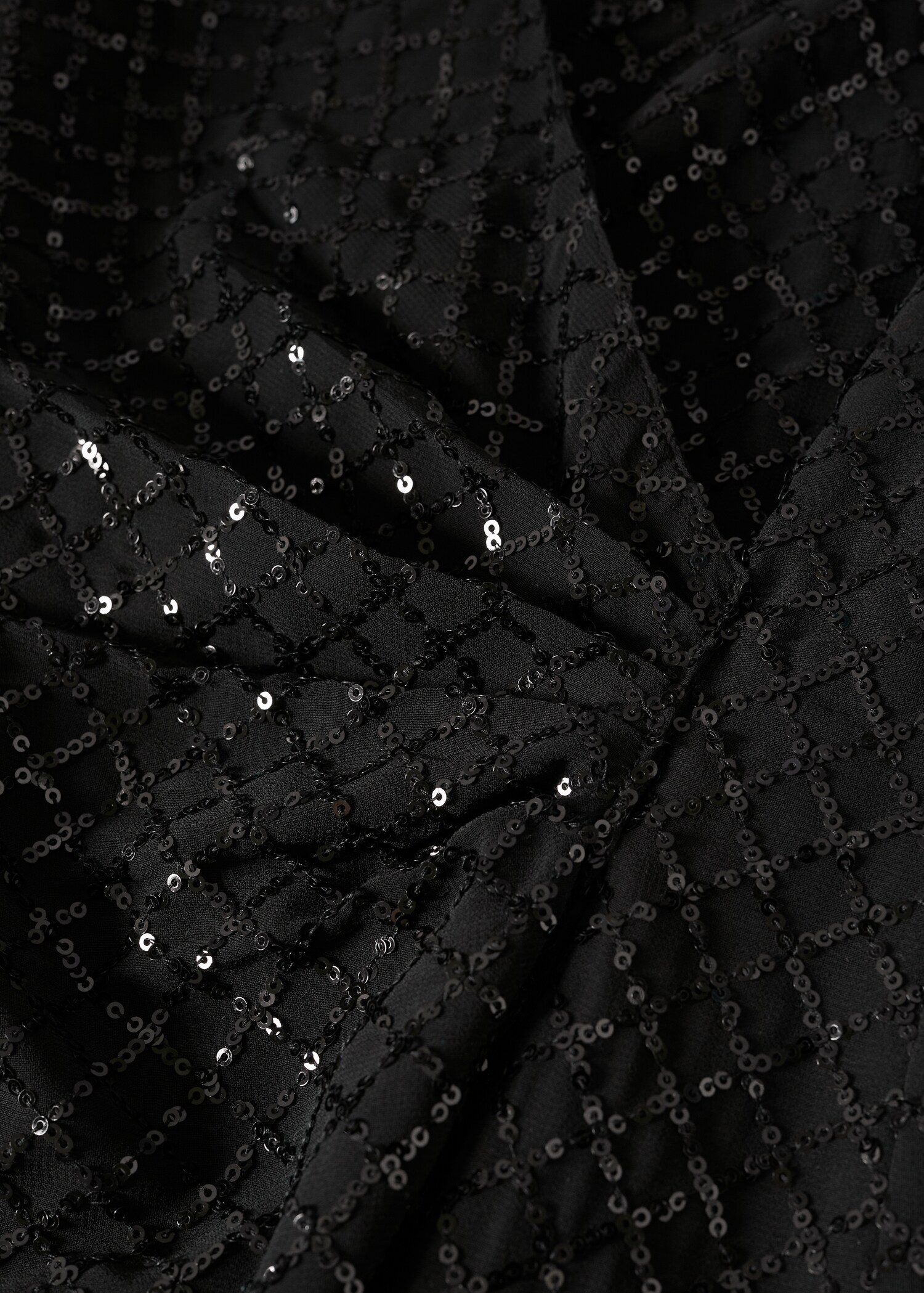 Vestido corto lentejuelas semitransparente - Detalle del artículo 8
