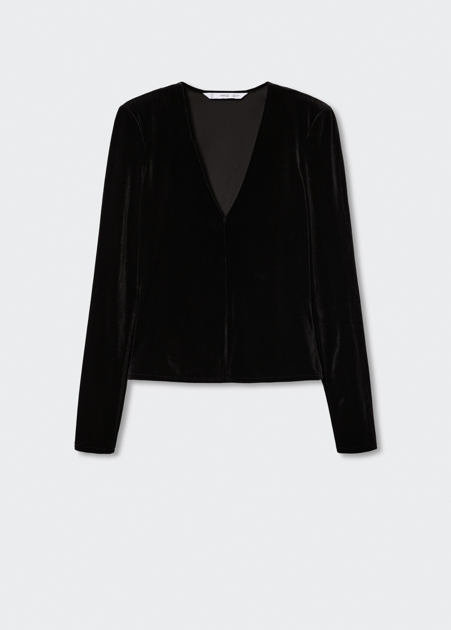 Velvet v-neck t-shirt - Article without model