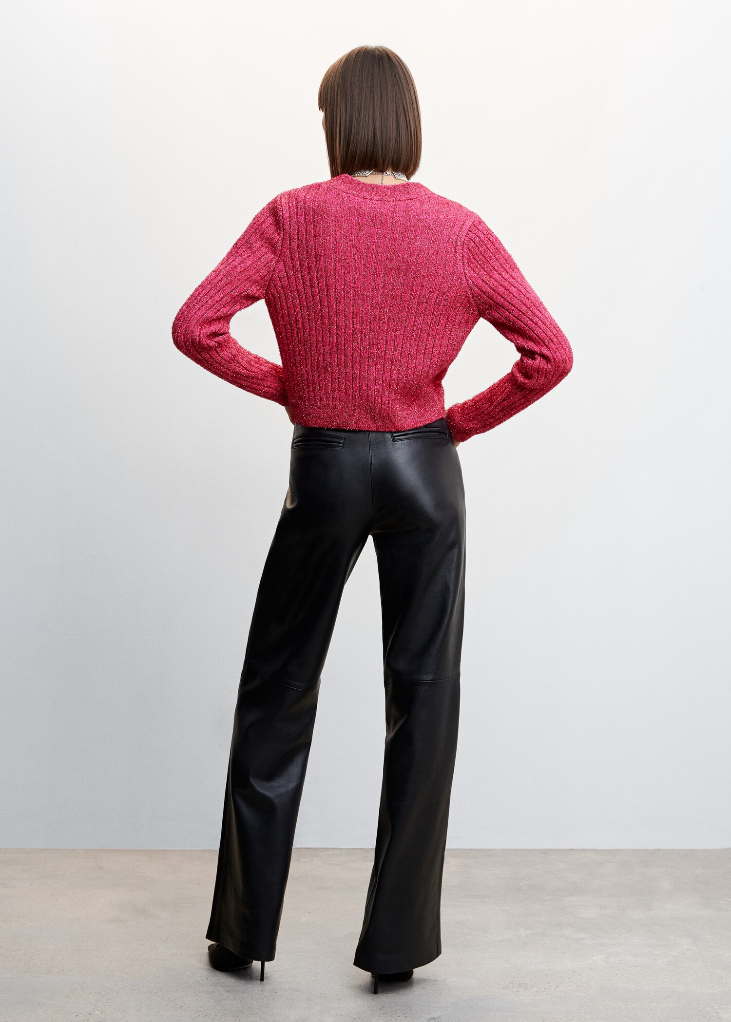 Lurex-Cardigan mit Knöpfen - Rückseite des Artikels