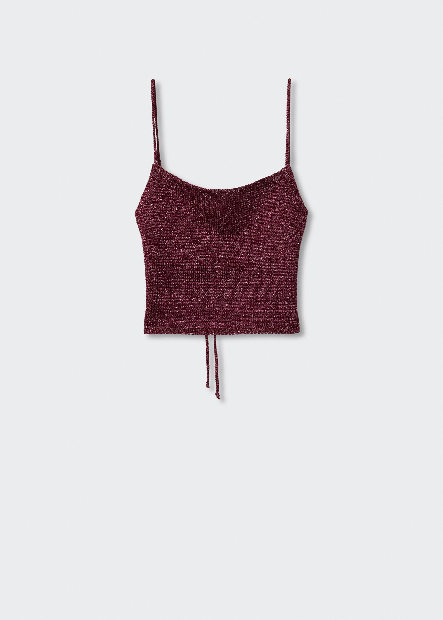 Top din lurex cu spate parte peste parte - Articol fără model