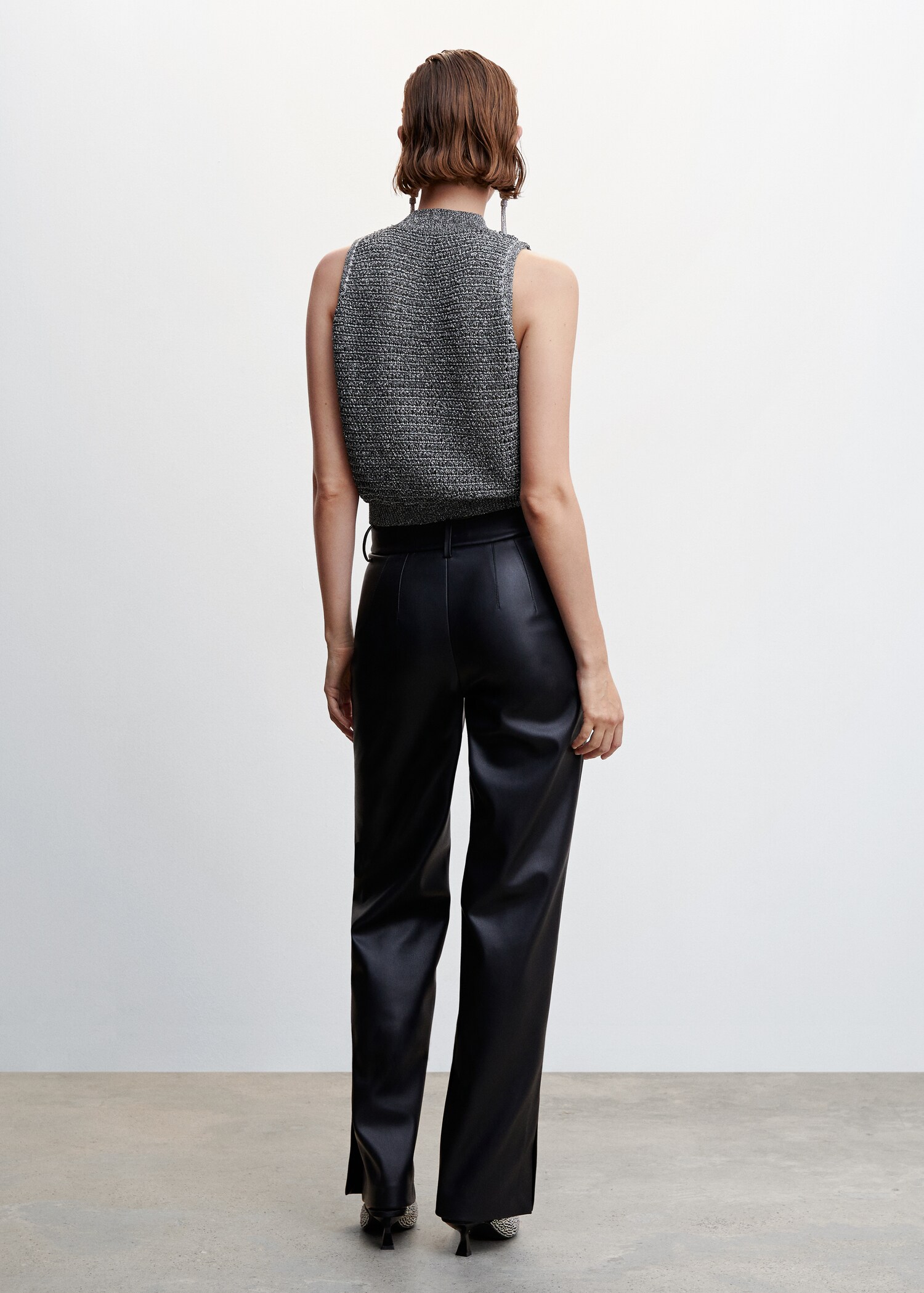 Top din tricot lurex - Spatele articolului
