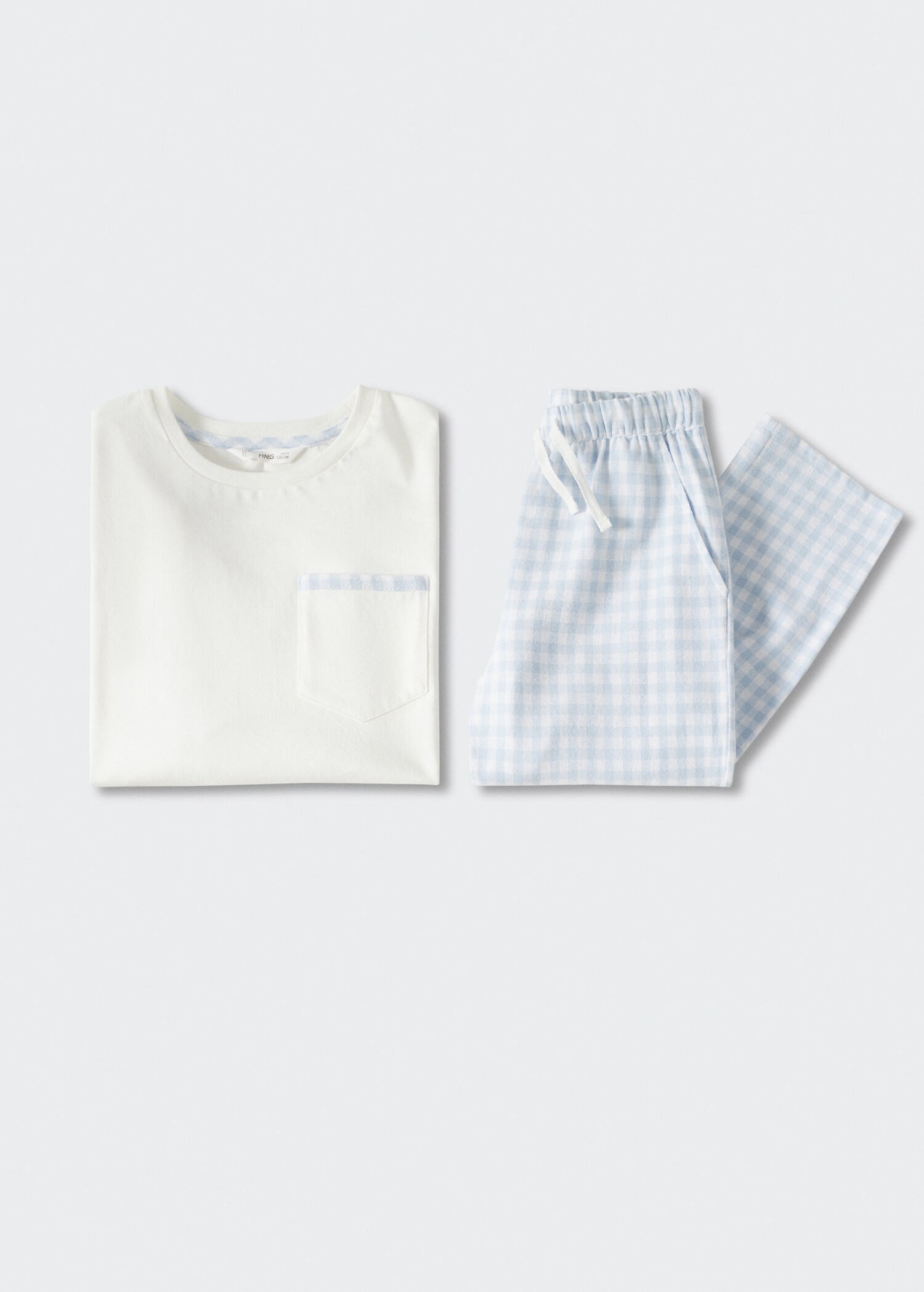 Tvådelad rutig pyjamas lång byxa - Detaljer om artikeln 8