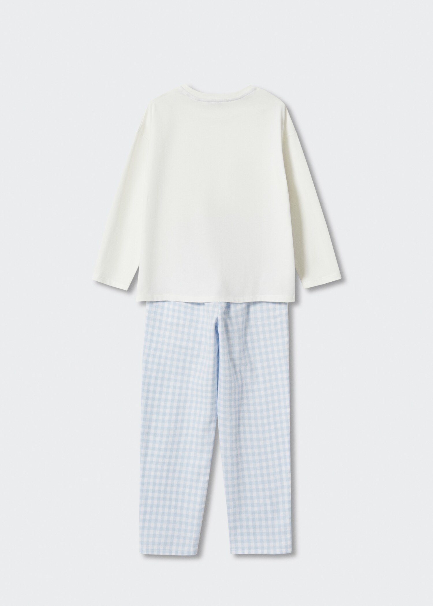 Tvådelad rutig pyjamas lång byxa - Artikelns baksida