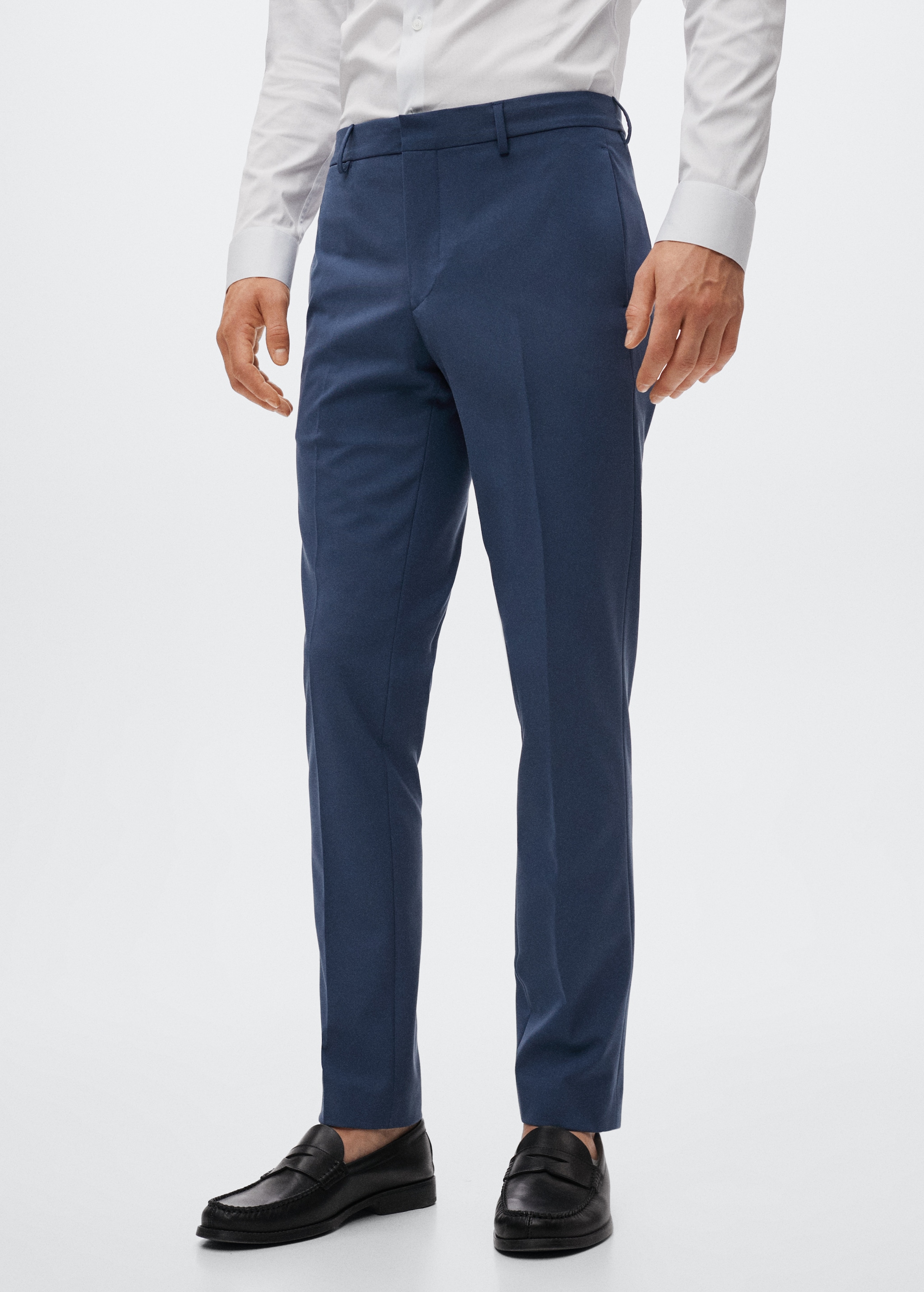 Slim Fit Pantalon De Abrigo Para Hombre Color Azul Marino Pantalon