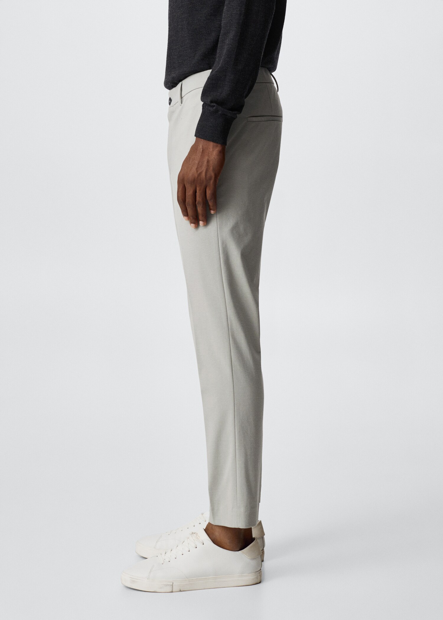 Slim-fit cotton suit trousers - Details of the article 4