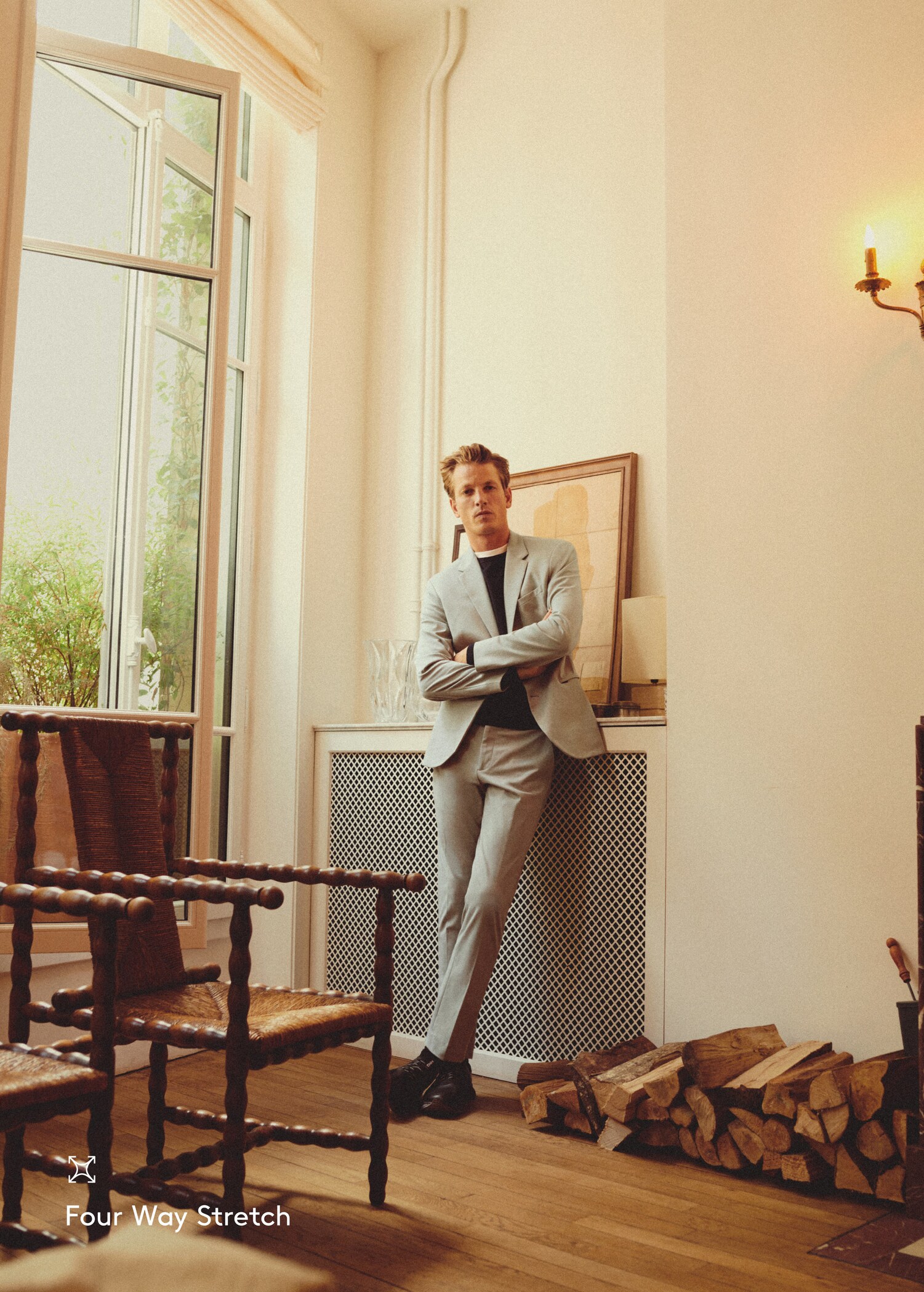 Slim-fit cotton suit trousers - Details of the article 5