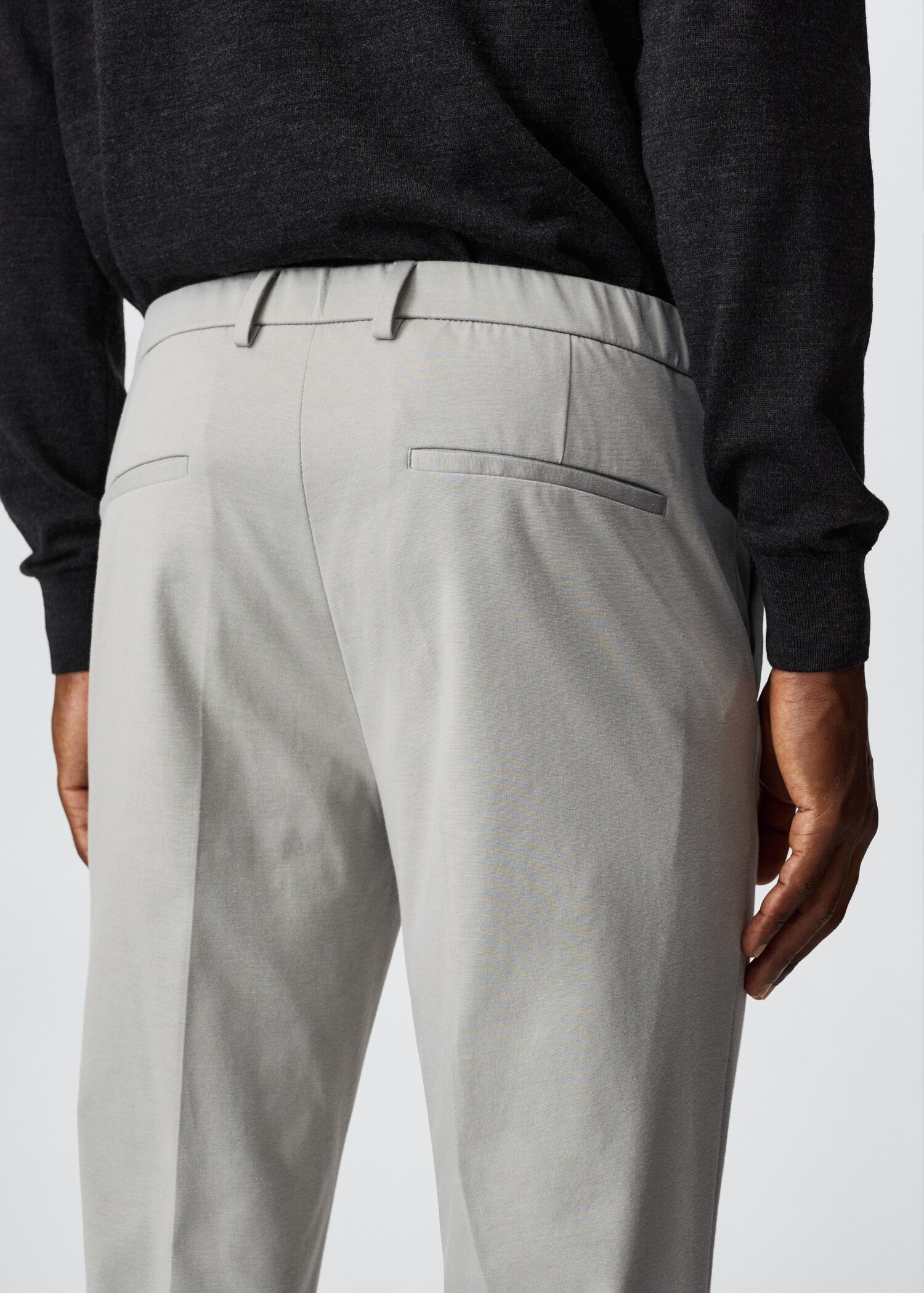 Slim-fit cotton suit trousers - Details of the article 6