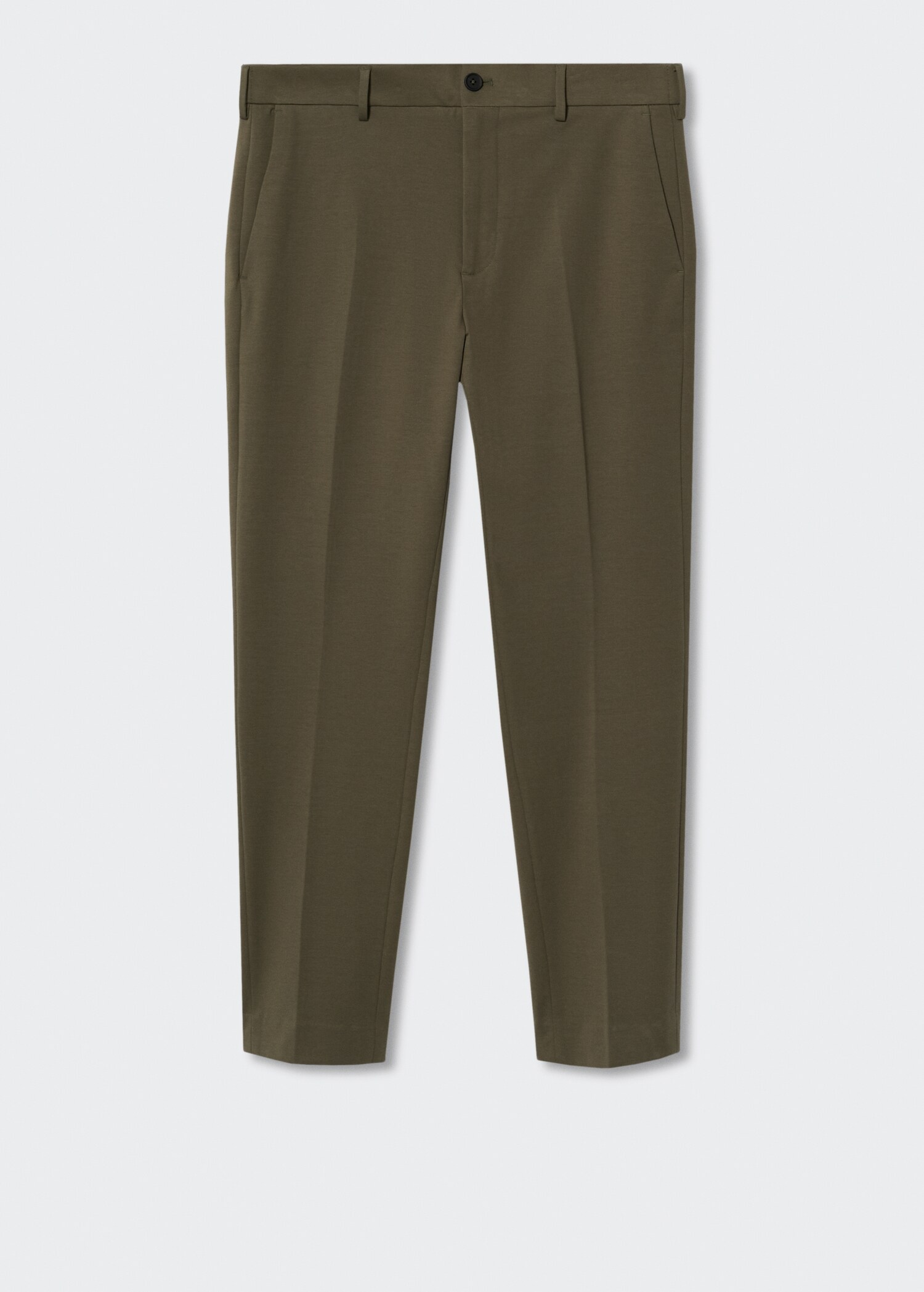 Slim-fit cotton suit trousers - Article without model