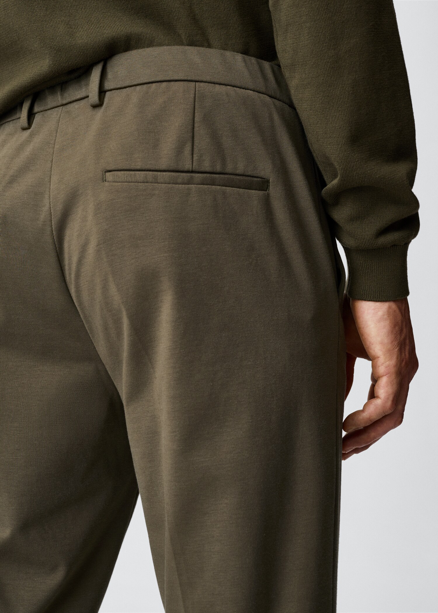 Slim-fit cotton suit trousers - Details of the article 2