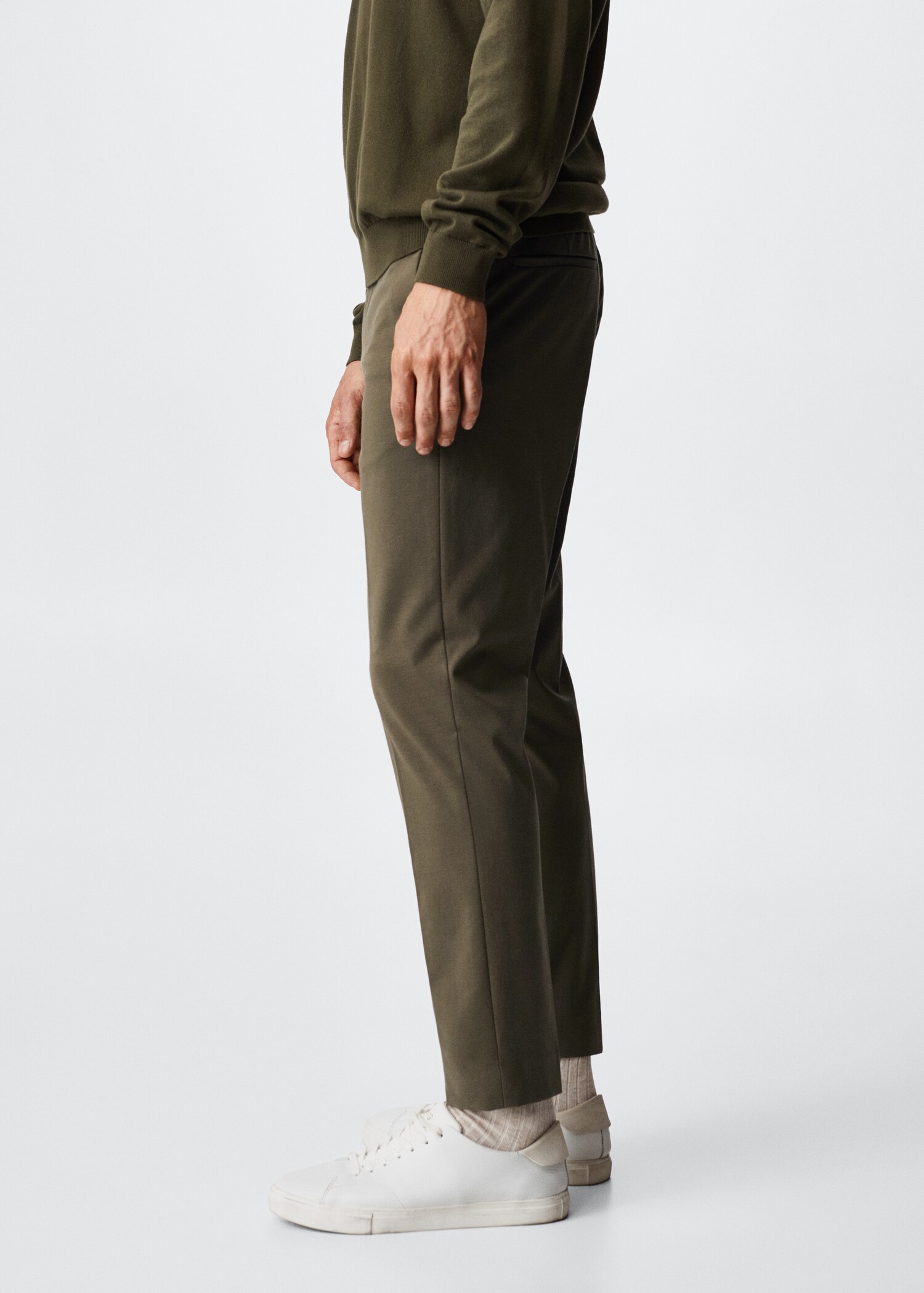 Slim-fit cotton suit trousers - Details of the article 4