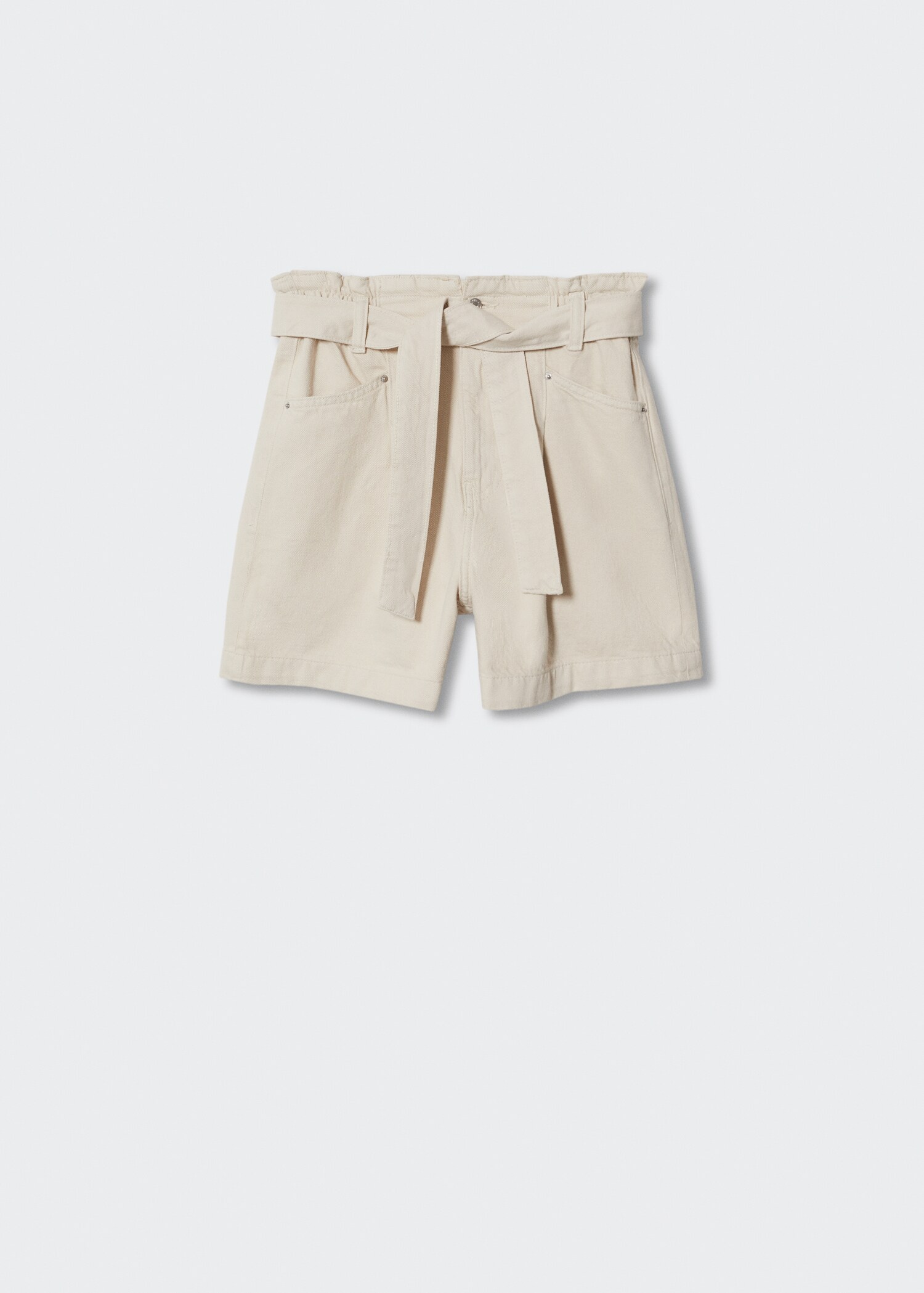 Paperbag denim shorts - Article without model