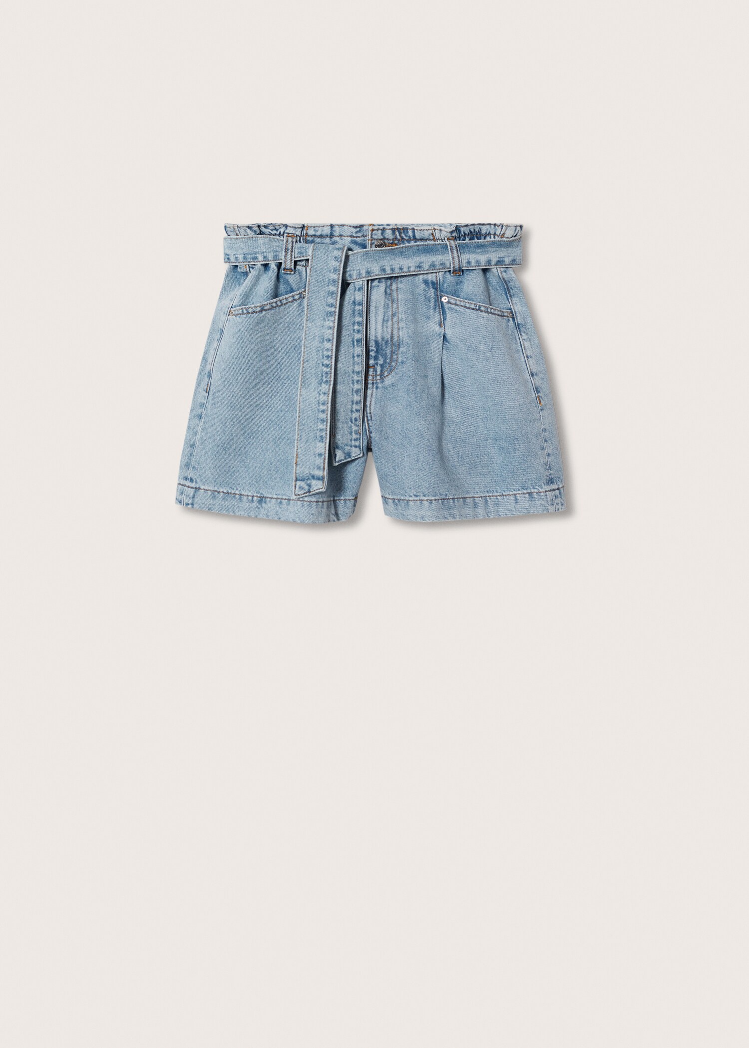 Paperbag denim shorts - Article without model