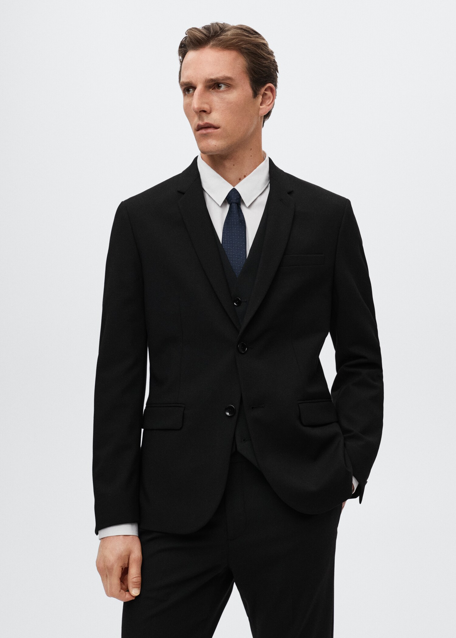 Super slim-fit suit jacket - Medium plane
