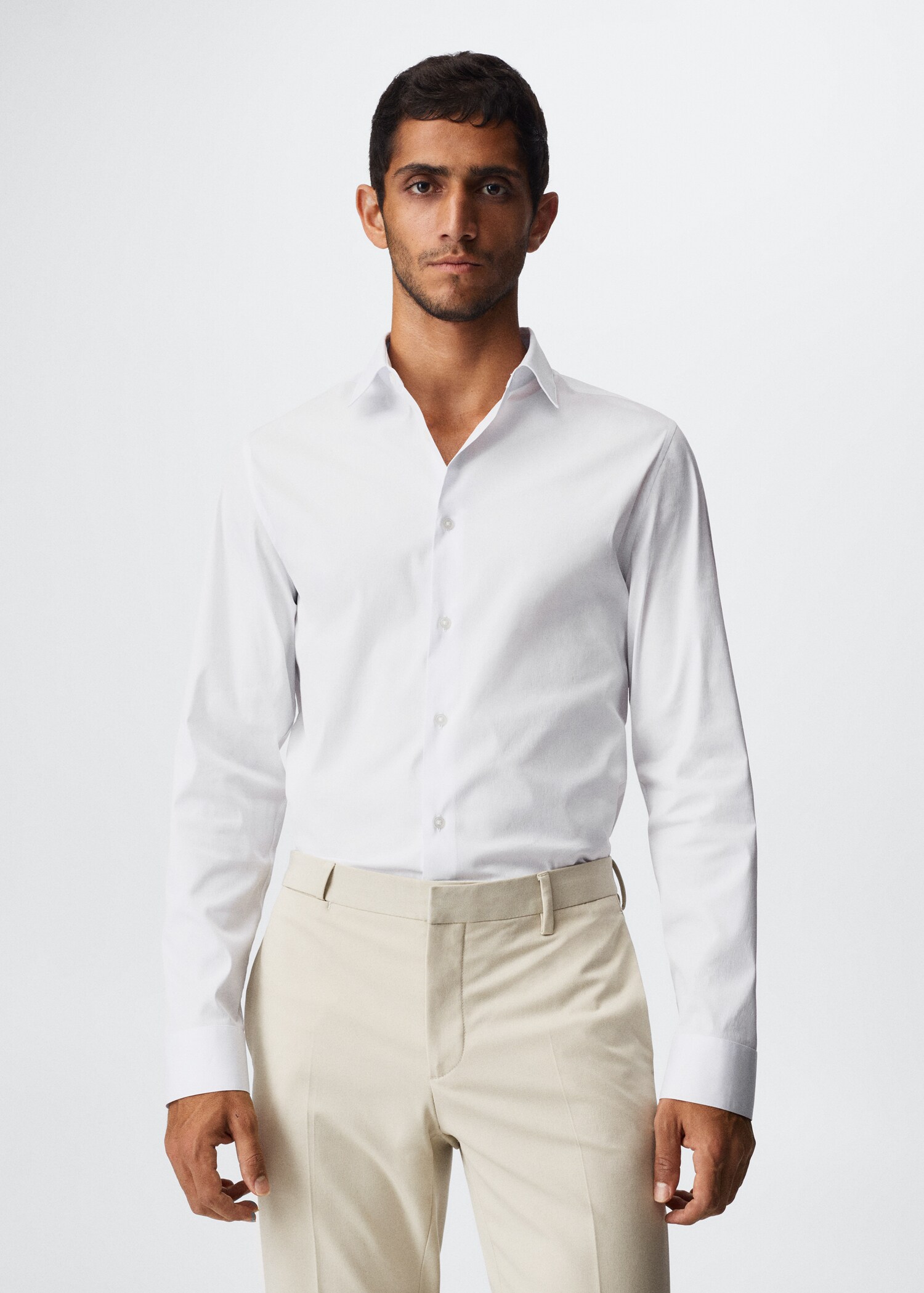 Camisa traje super slim fit - Plano medio