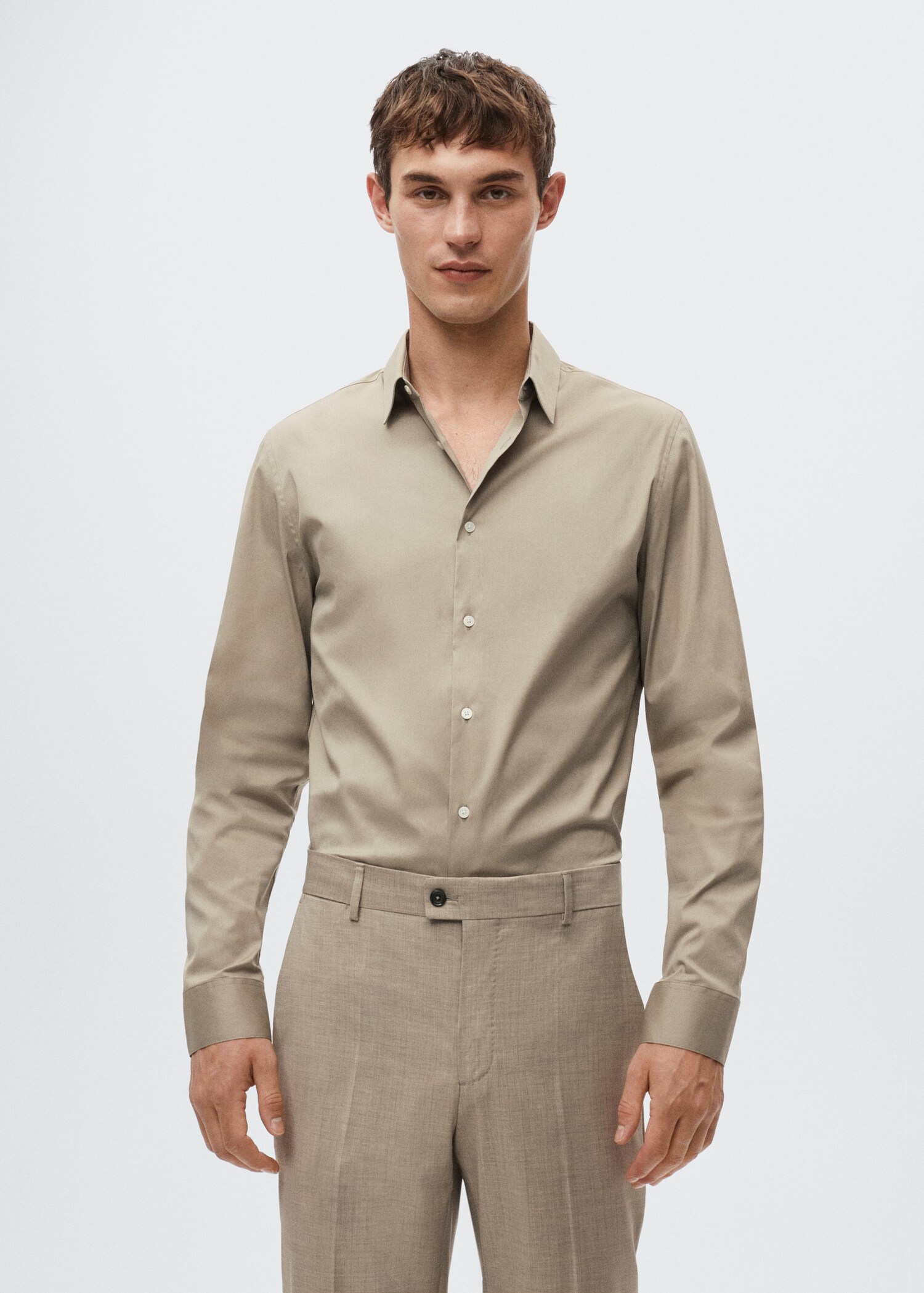 Camisa traje super slim fit - Plano medio