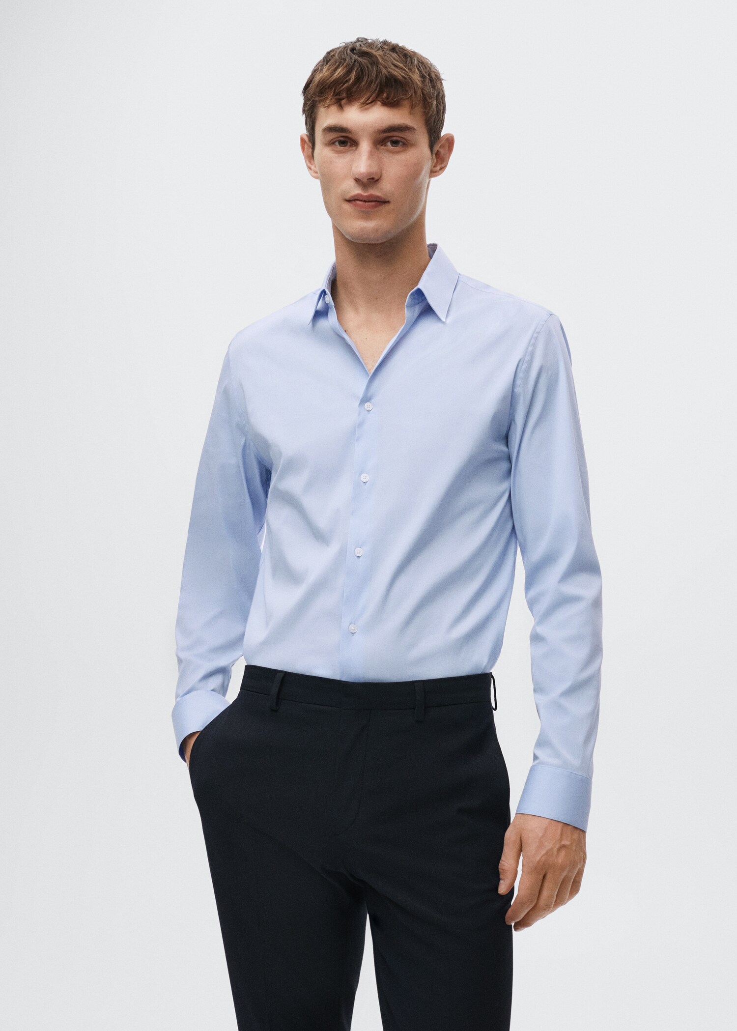 Camisa traje super slim fit - Plano medio