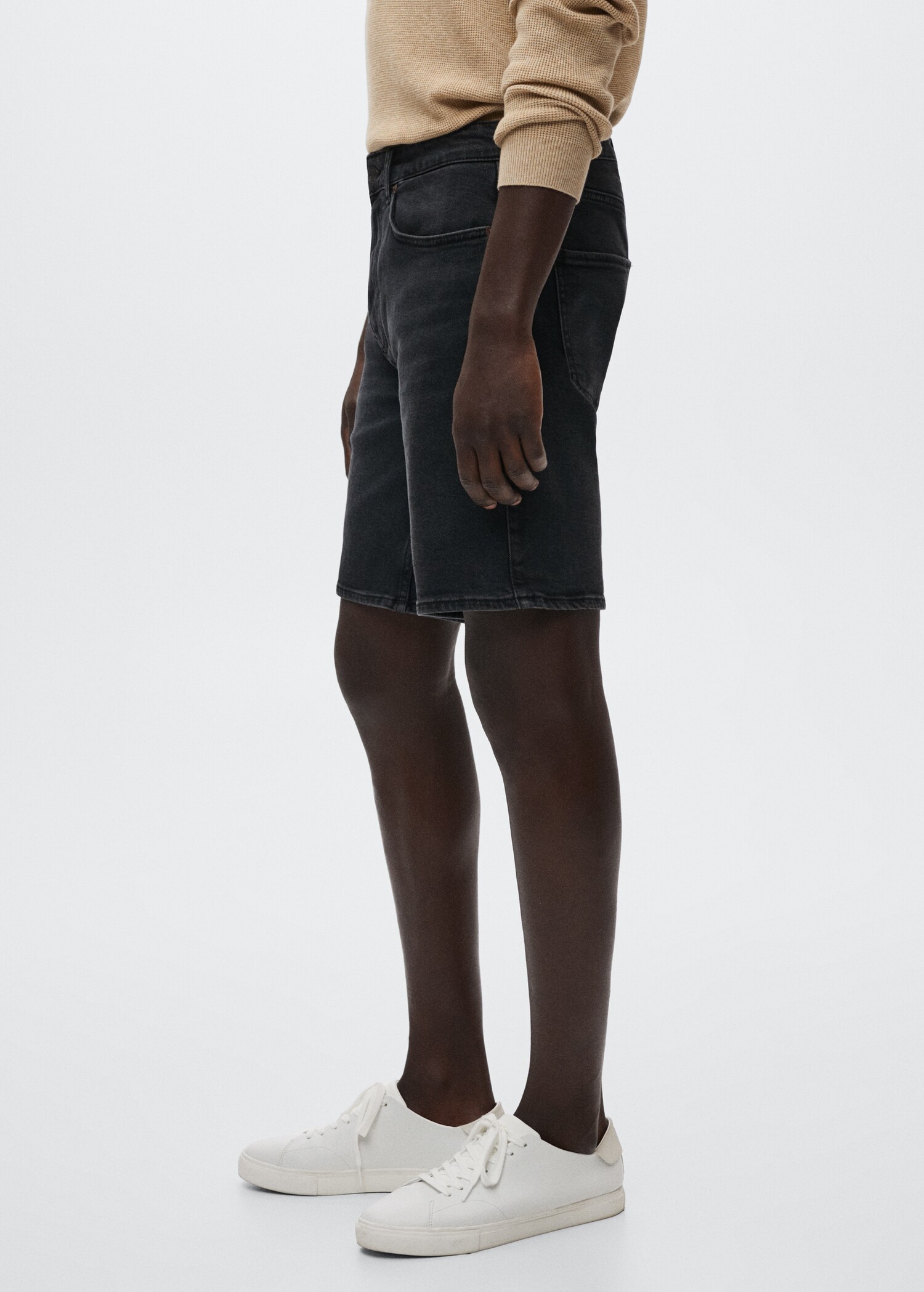 Regular-fit denim bermuda shorts - Details of the article 2