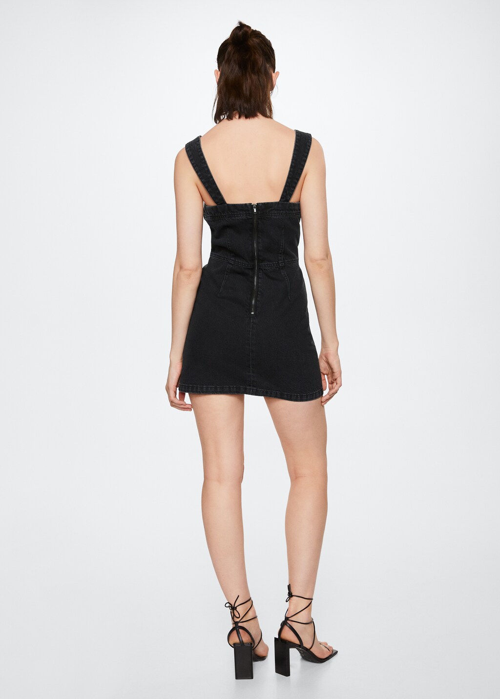Zip denim dress