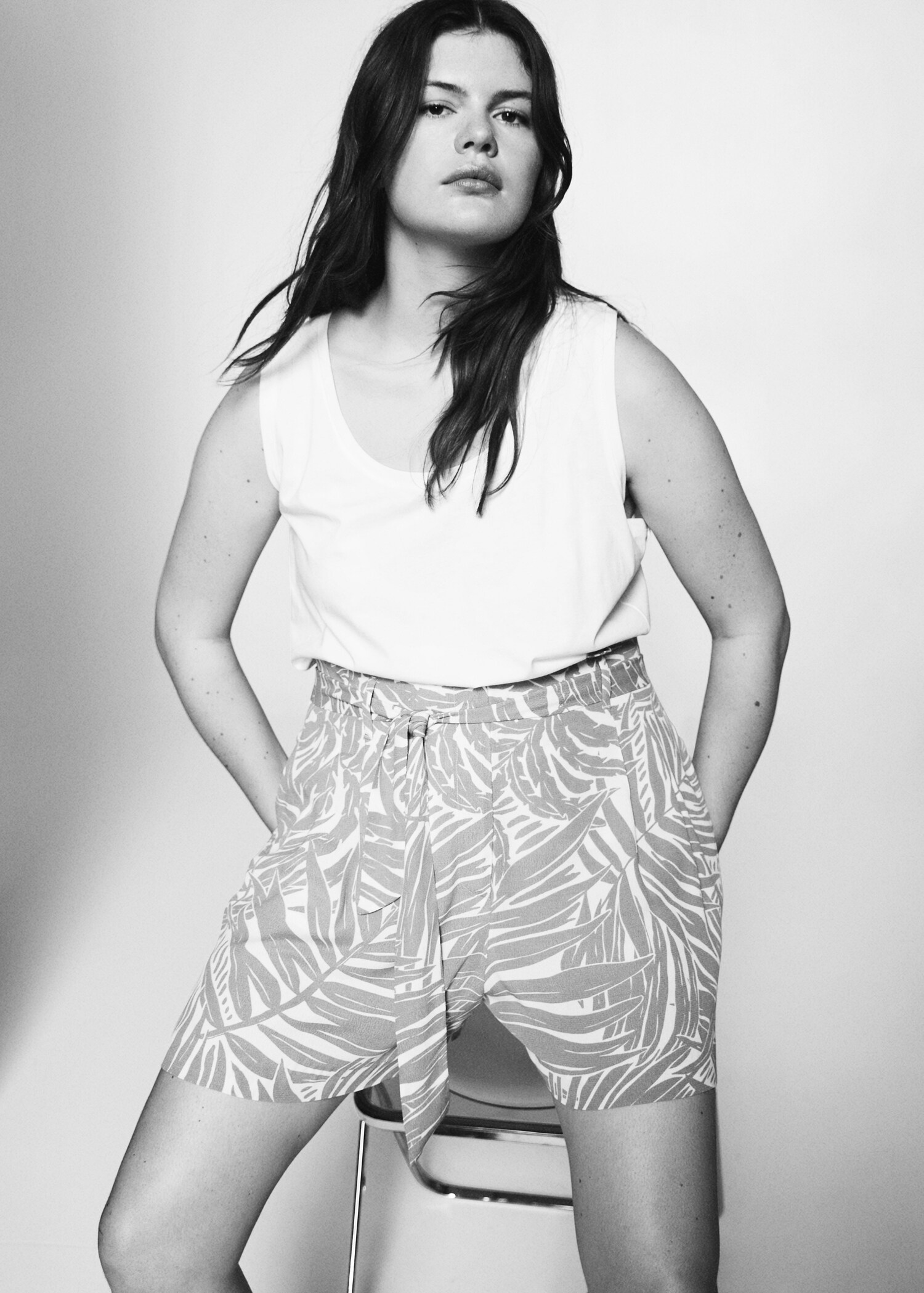Printed belt shorts - Details of the article 3