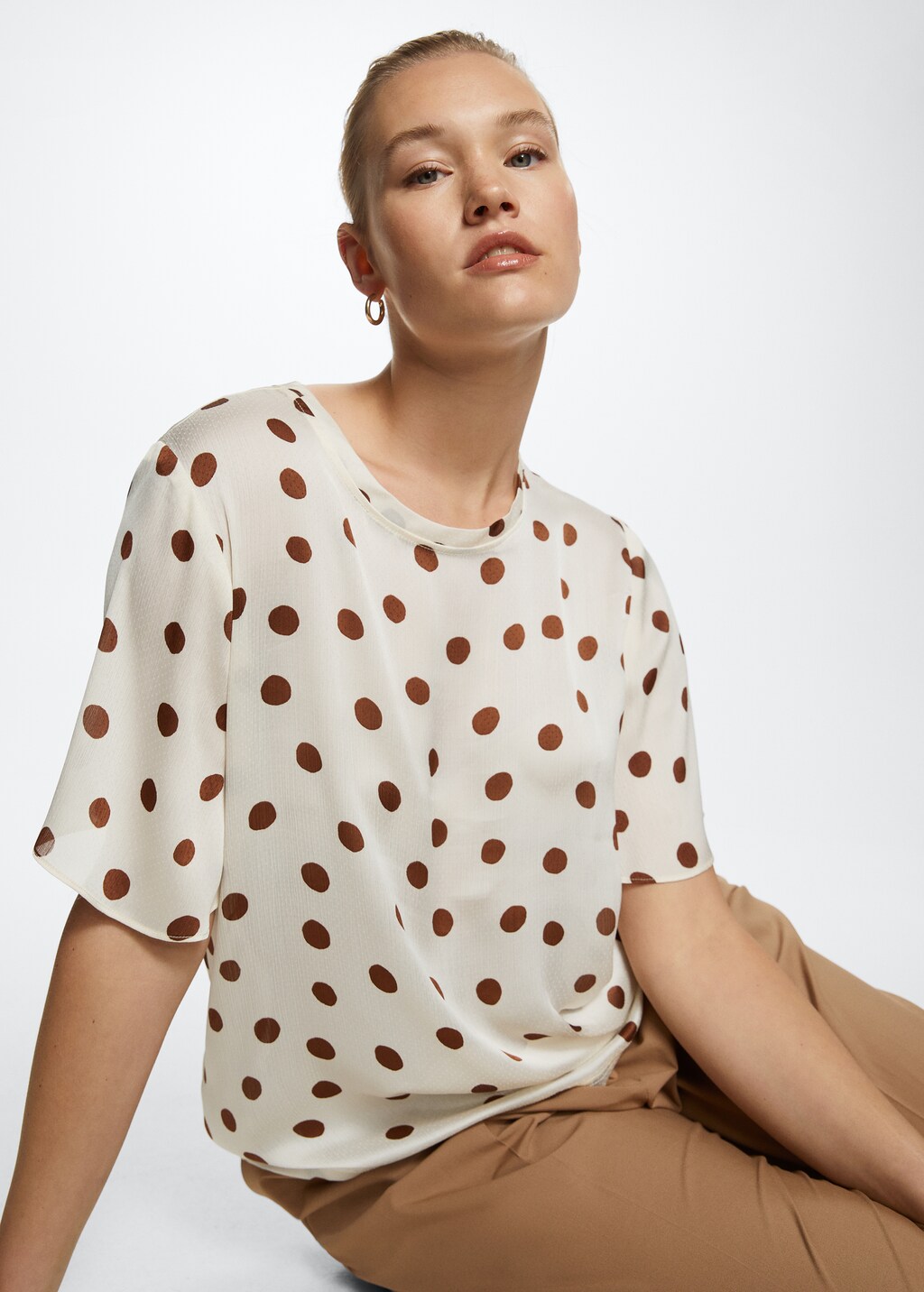 Polka dot print blouse hotsell