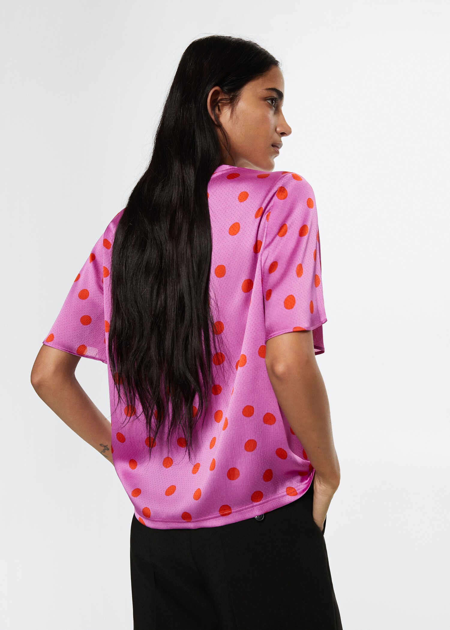 Blusa estampado bolas - Verso do artigo