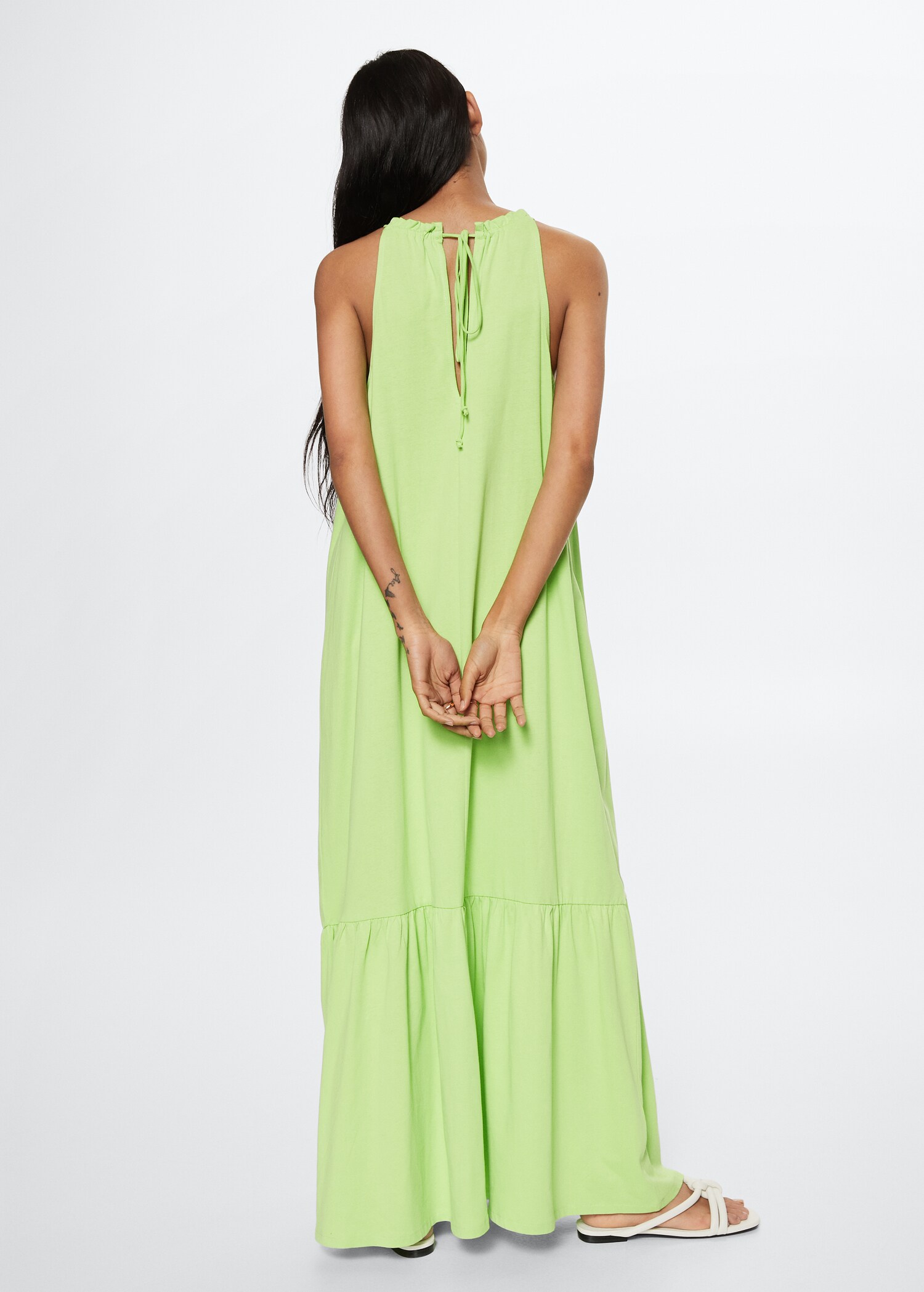 Vestido maxi volantes - Reverso del artículo