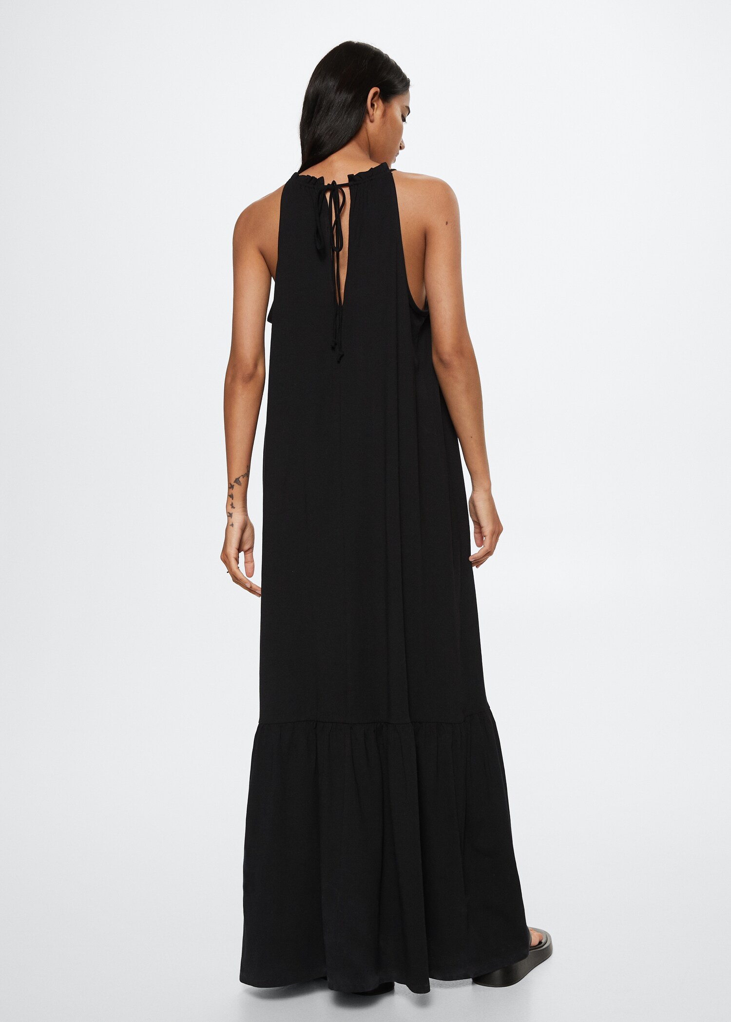 Vestido maxi volantes - Reverso del artículo